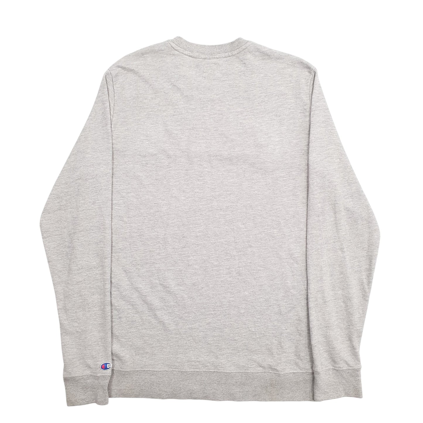 Mens Grey Champion Spellout Crewneck Jumper