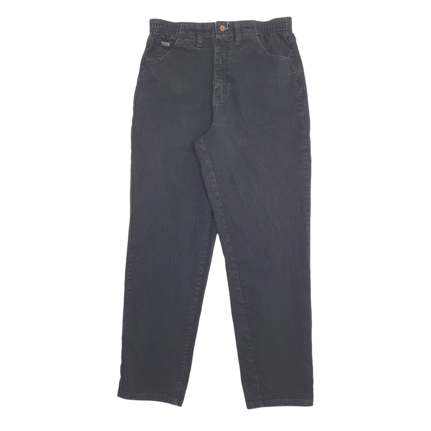 Womens Black Lee Side Elastic At The Waist Casual JeansW28 L30