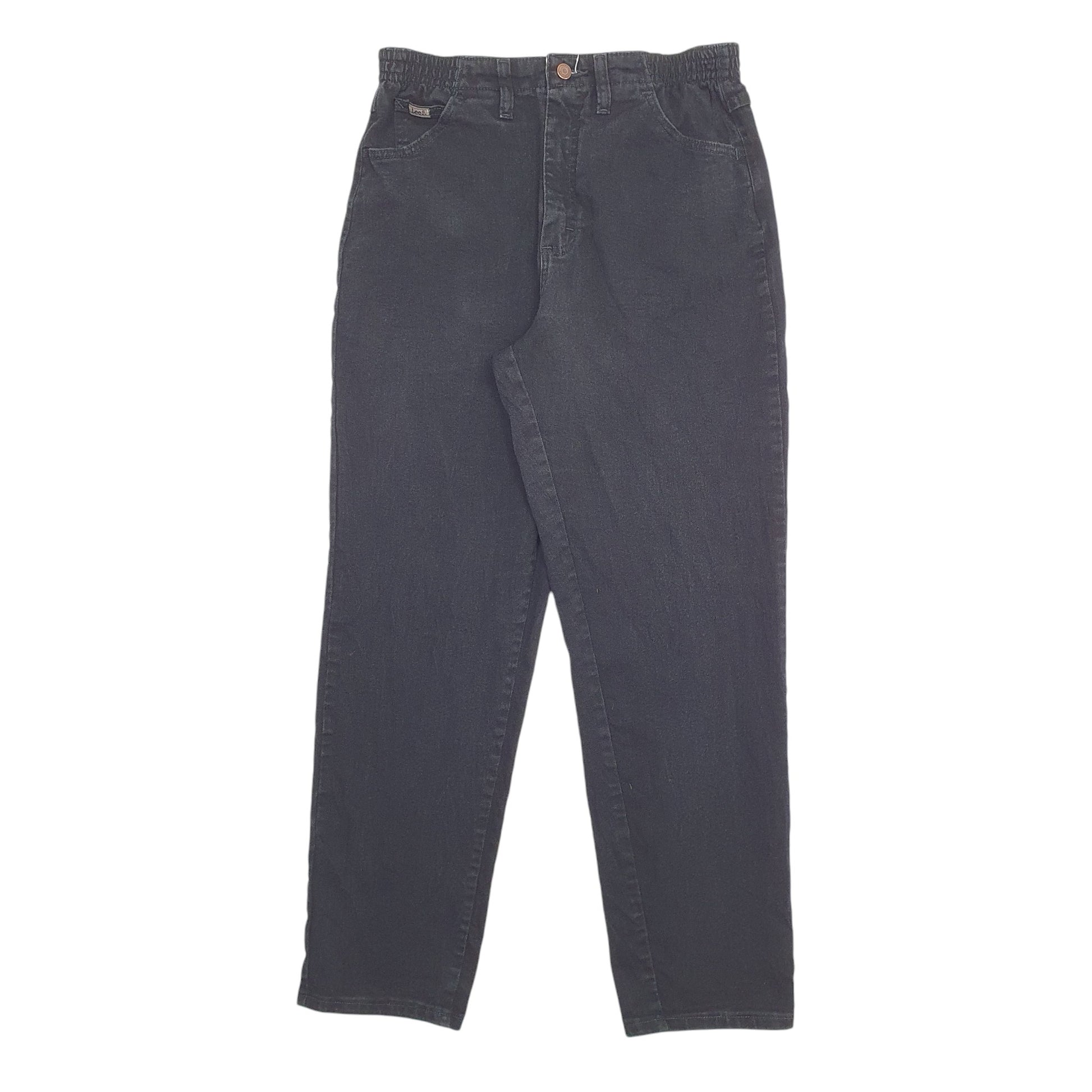 Womens Black Lee Side Elastic At The Waist Casual JeansW28 L30