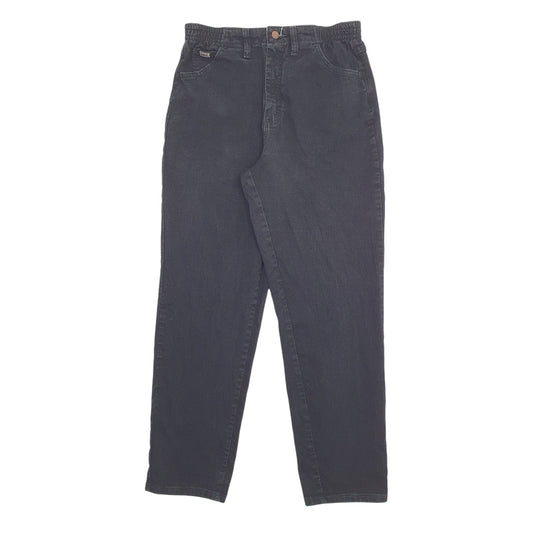 Womens Black Lee Side Elastic At The Waist Casual JeansW28 L30