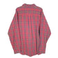 Mens Red L.L.Bean Flannel Overshirt Tartan Long Sleeve Shirt