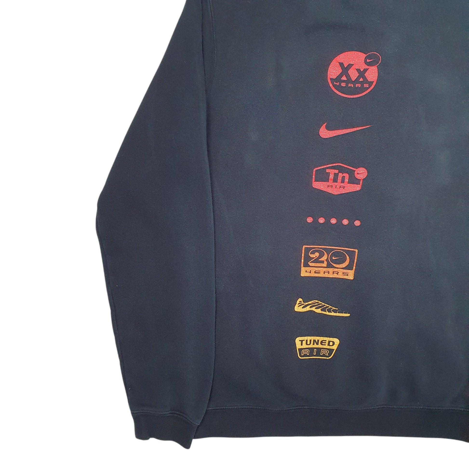 Mens Black Nike Air TN Anniversary Spellout Hoodie Jumper