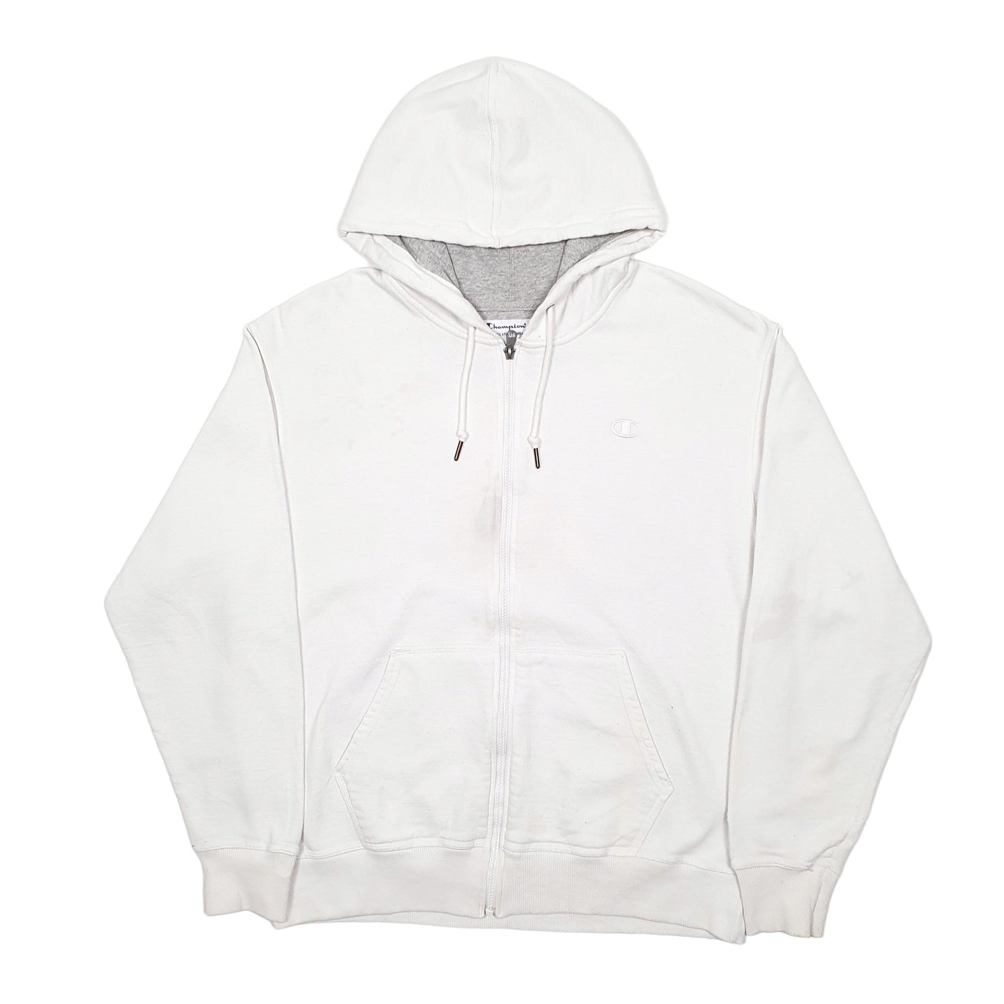 Mens White Champion  Full Zip Jumper