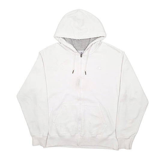Mens White Champion  Full Zip Jumper