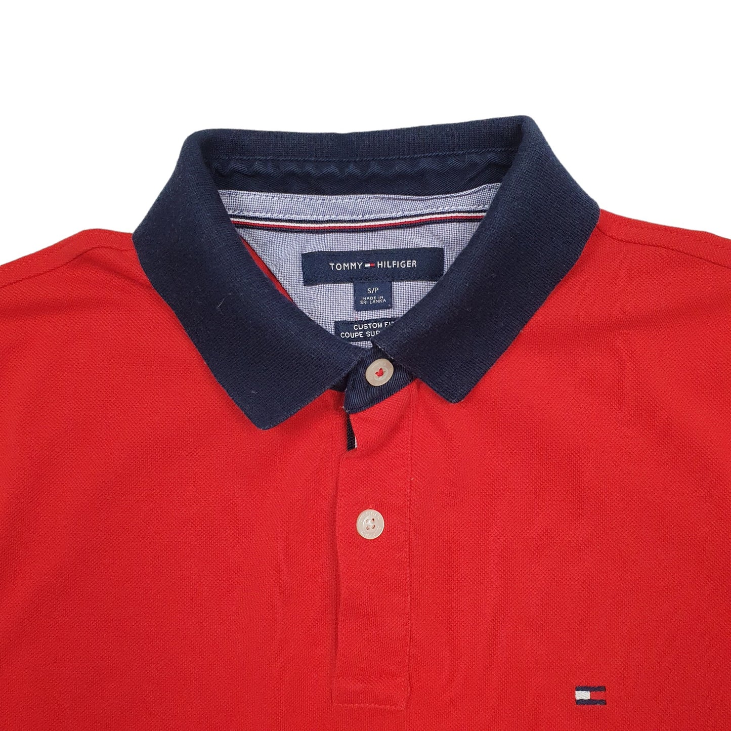 Mens Red Tommy Hilfiger  Short Sleeve Polo Shirt