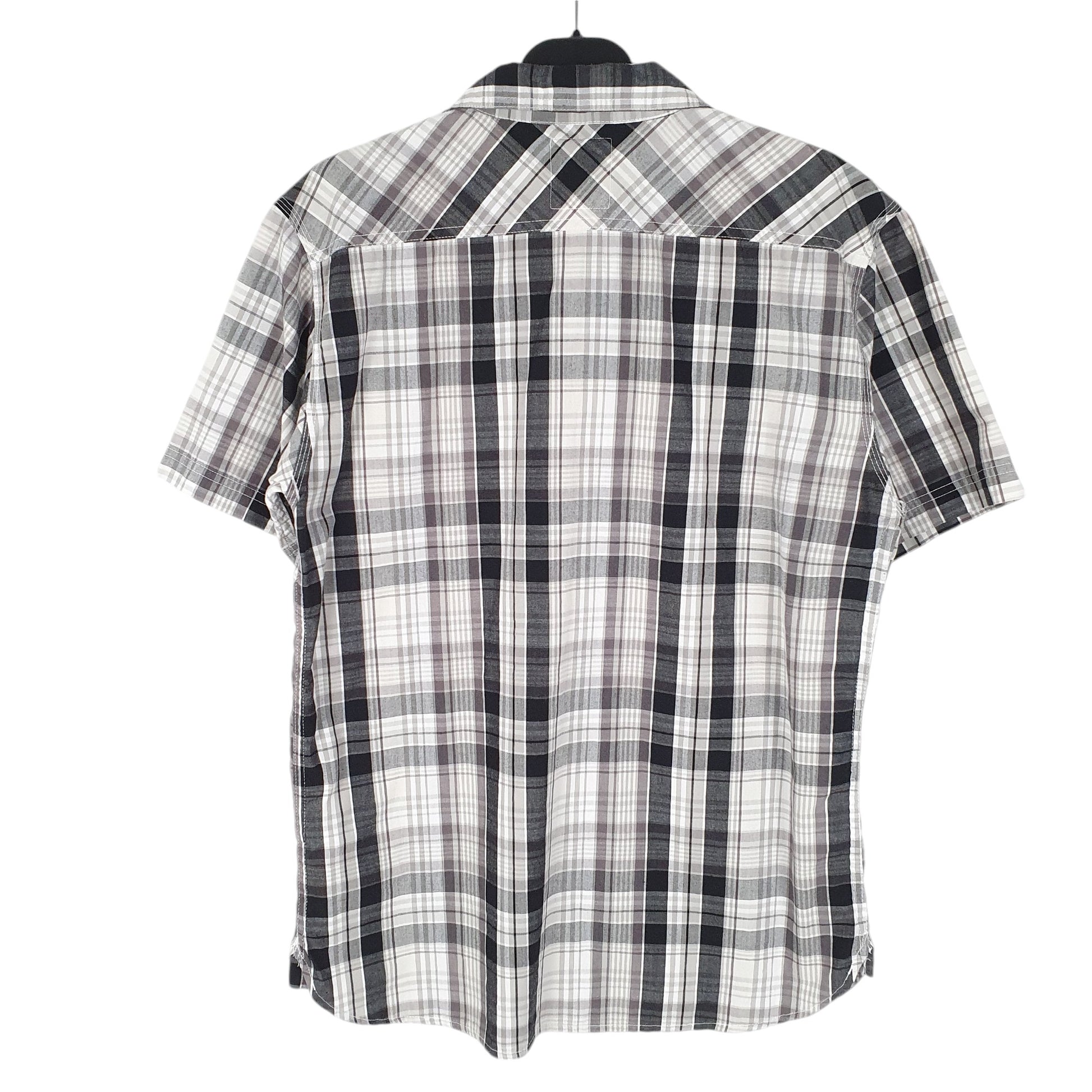 Mens Black Levis Check Short Sleeve Shirt