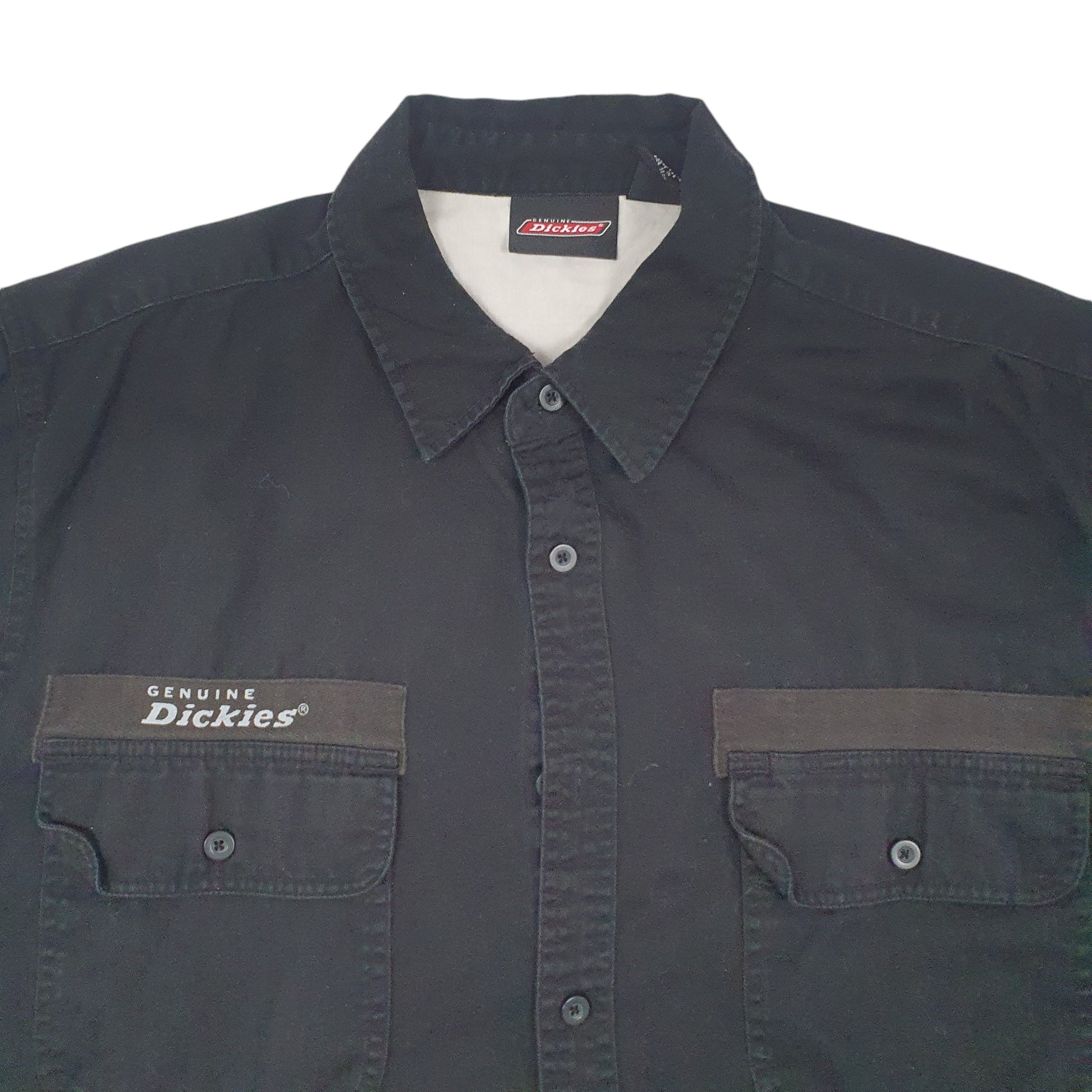 Mens Black Dickies Workwear Short Sleeve Shirt