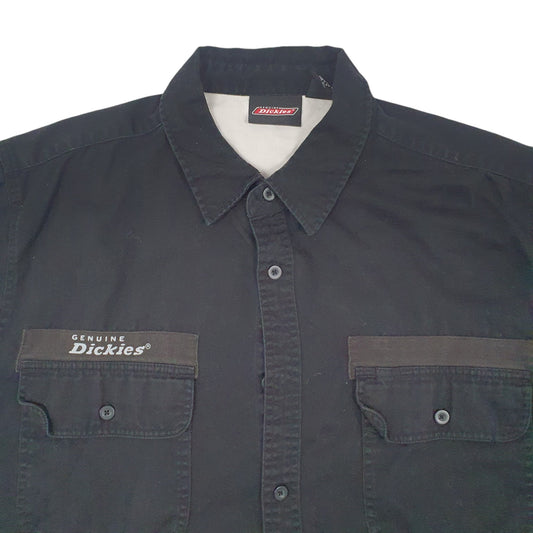 Mens Black Dickies Workwear Short Sleeve Shirt