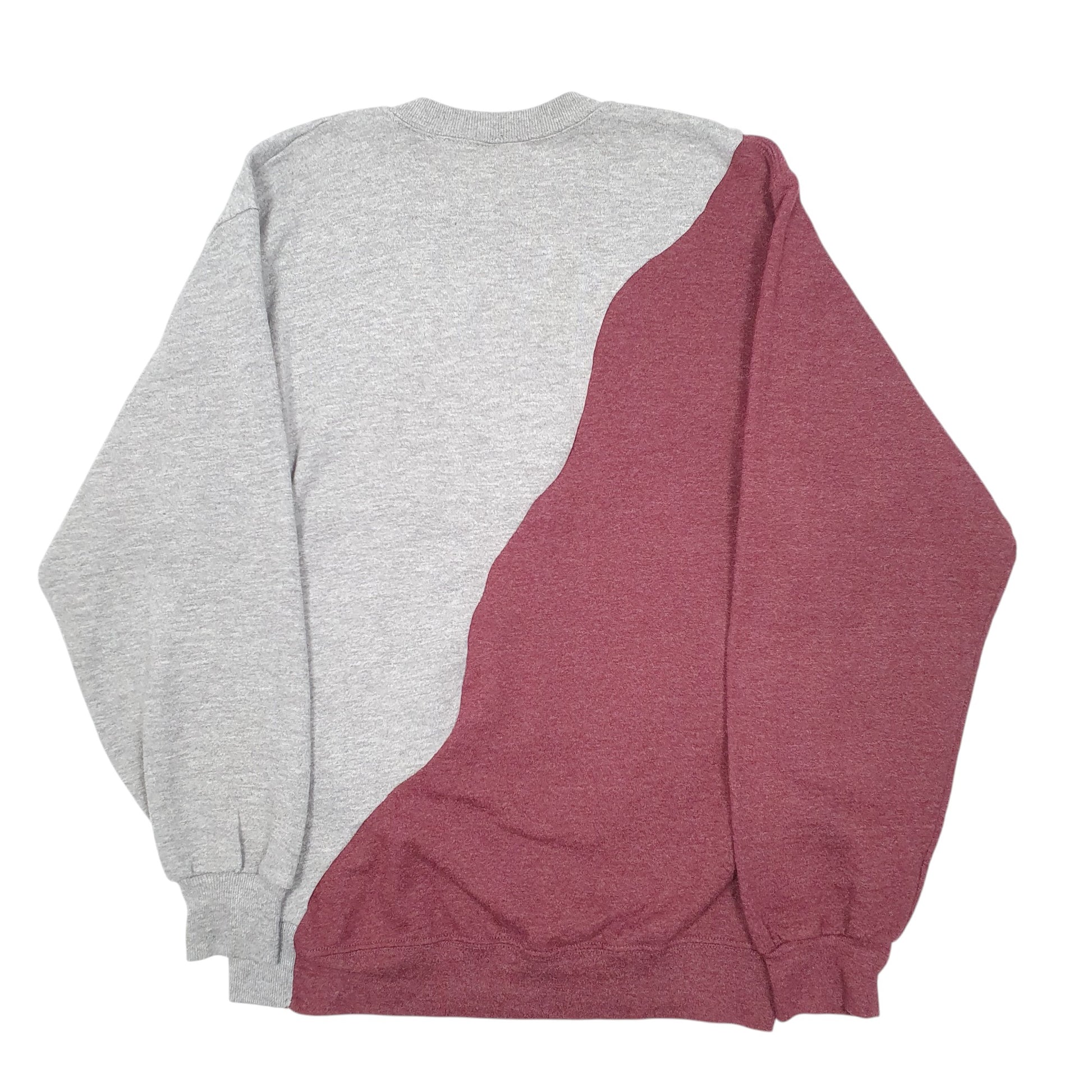 Mens Grey Jerzees Reworked Crewneck Jumper