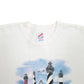 Mens White Jerzees Lighthouse Outer Banks NC Spellout Vintage 1990s Made in USA Crewneck Jumper