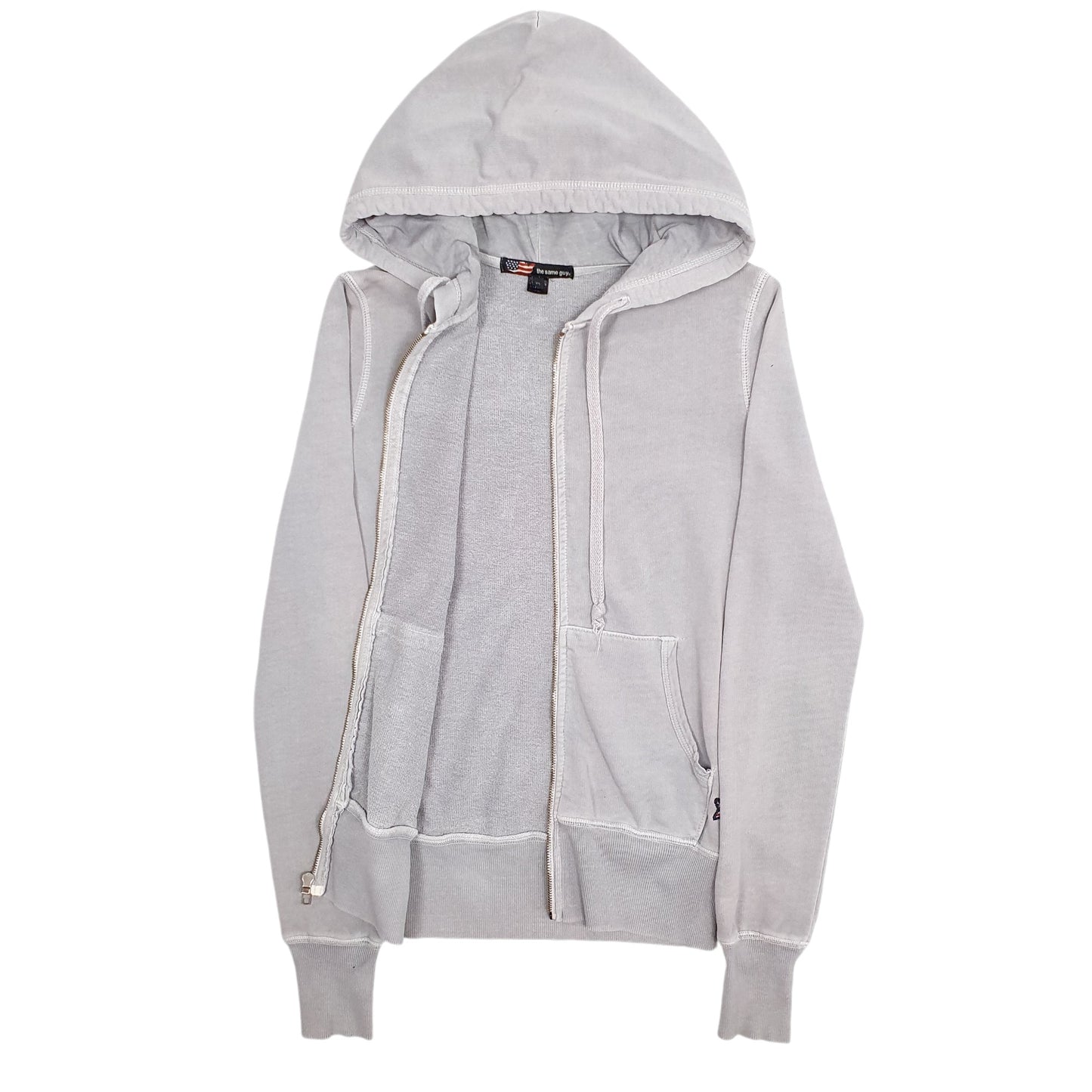 Womens Grey The Same Guy Hoodie Full Zip Jumper