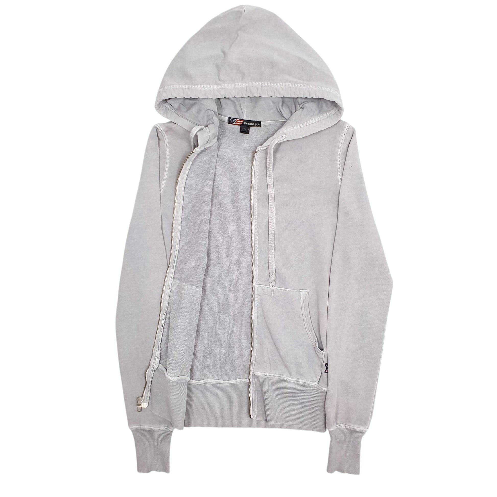 Womens Grey The Same Guy Hoodie Full Zip Jumper