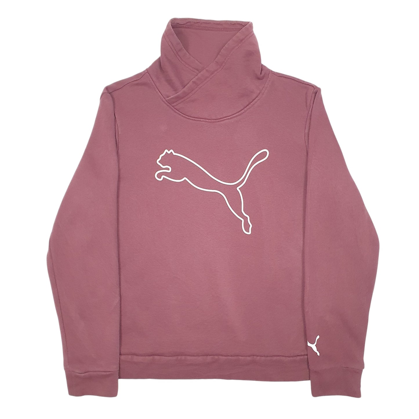 Womens Burgundy Puma  Turtle Neck Jumper
