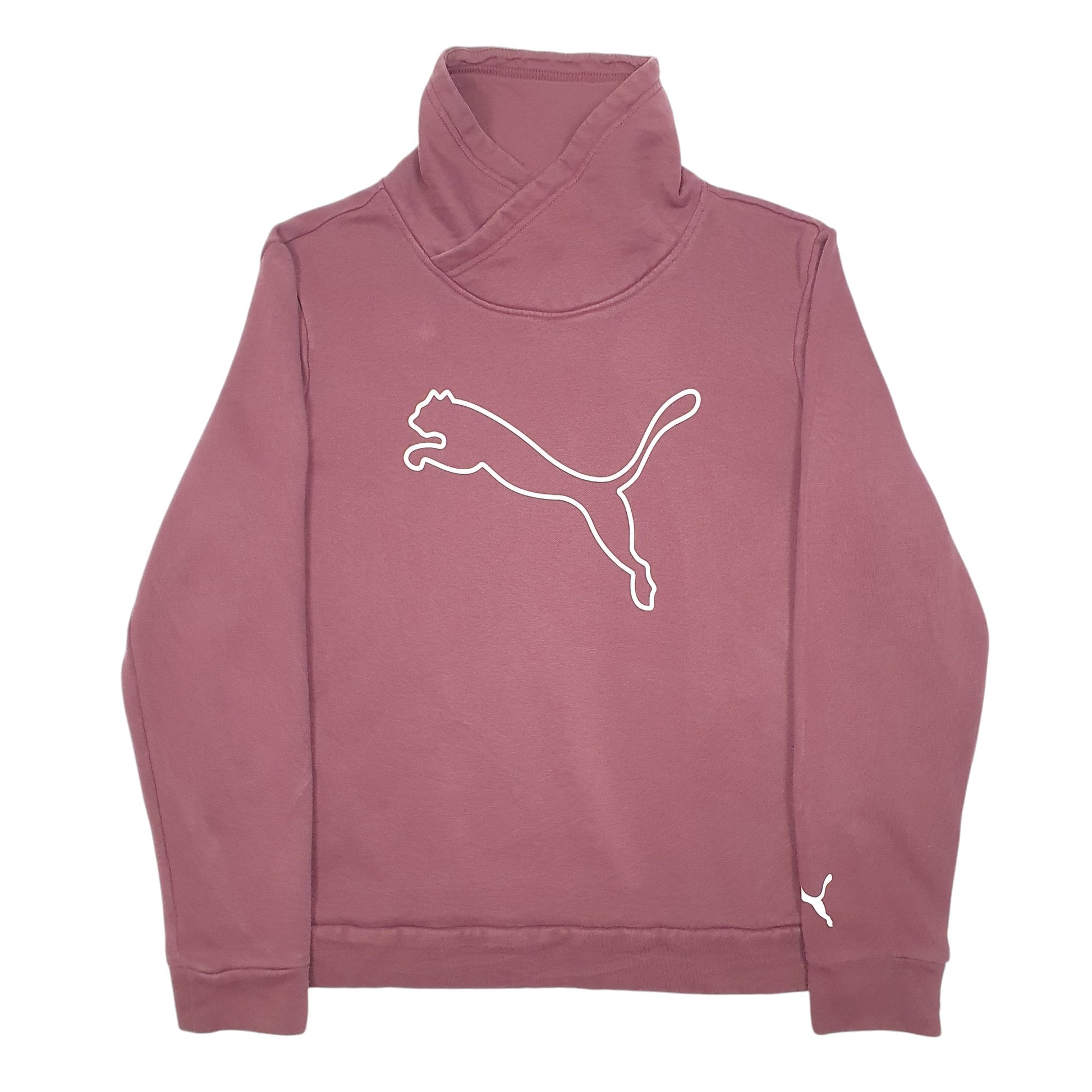 Womens Burgundy Puma  Turtle Neck Jumper