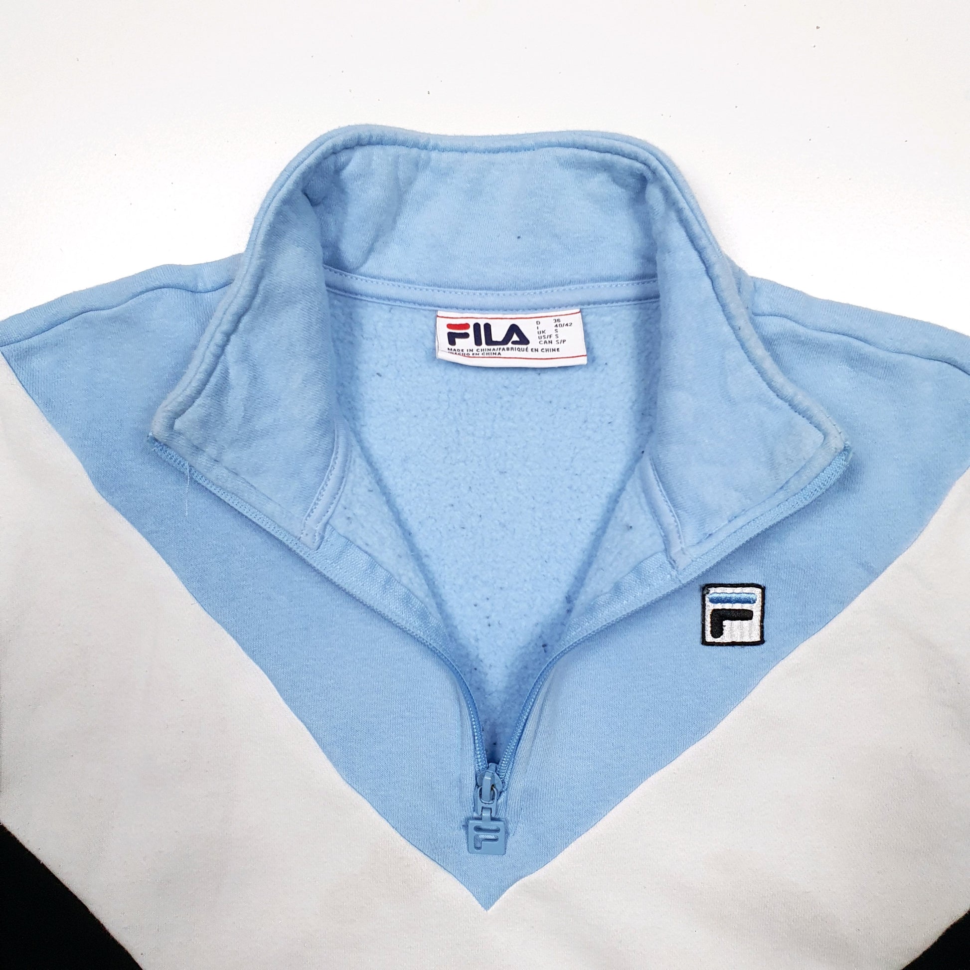 Womens Black Fila  Quarter Zip Jumper