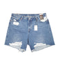 Womens Blue Levis 501 Jorts 90s Jean Mid Rise Distressed Denim Shorts