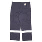 Mens Navy Millwork Workwear Utility Reflective Flame Resistant Cargo Trousers