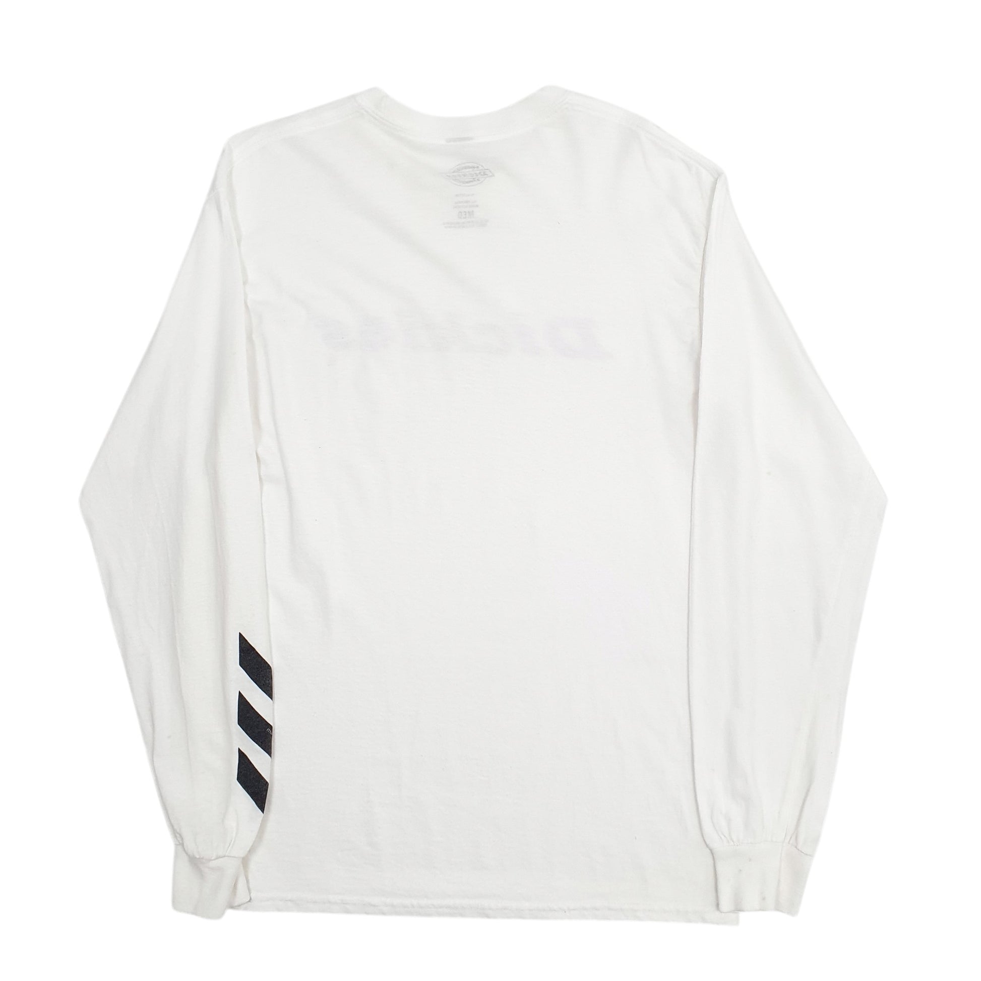 Mens White Dickies Spellout Long Sleeve T Shirt