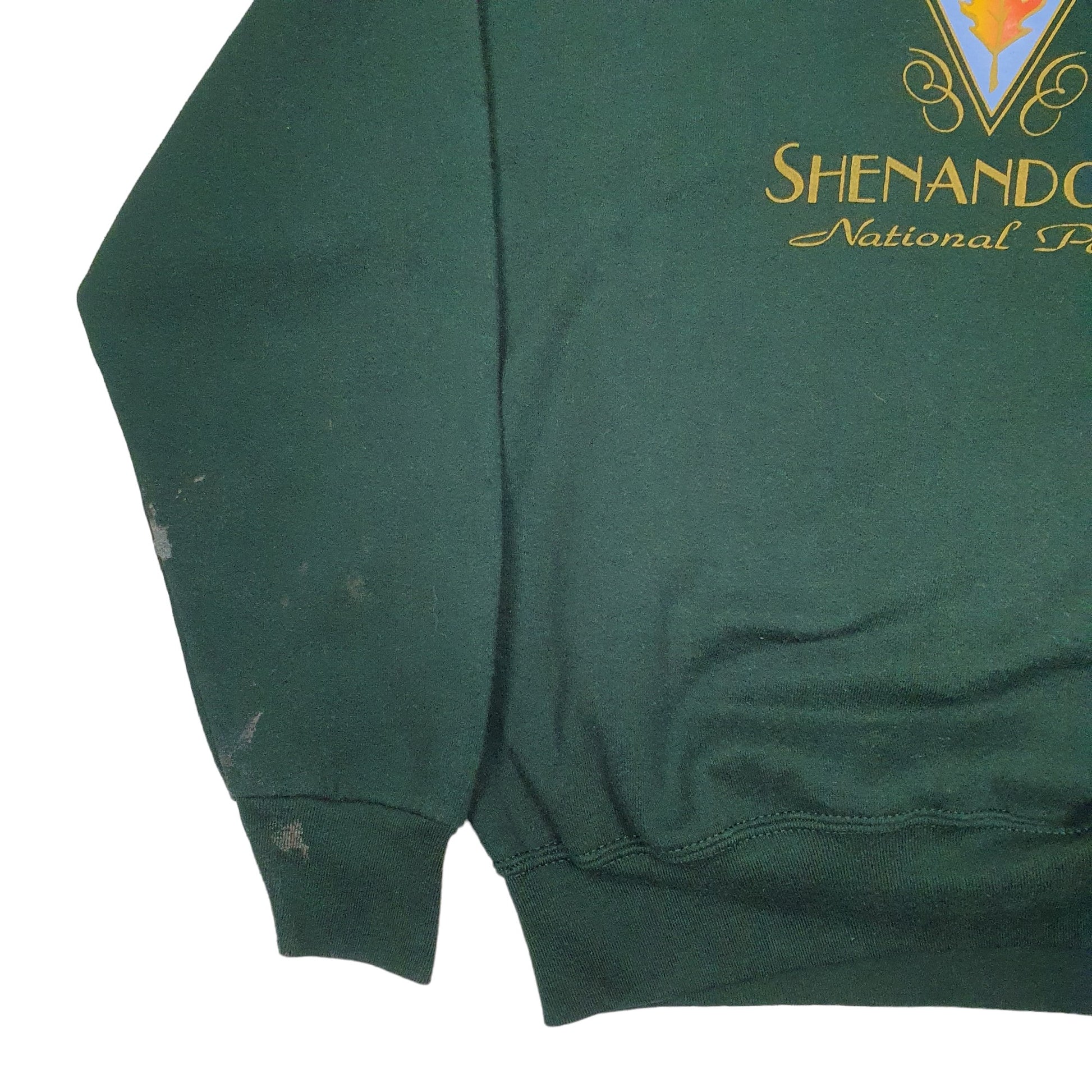 Mens Green Fruit Of The Loom Shenandoah National Park Vintage 90's Crewneck Jumper