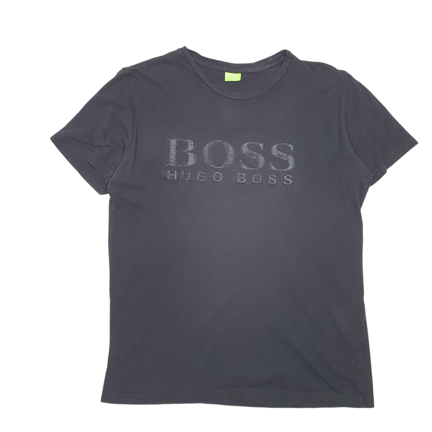 Mens Black Hugo Boss Spellout Short Sleeve T Shirt