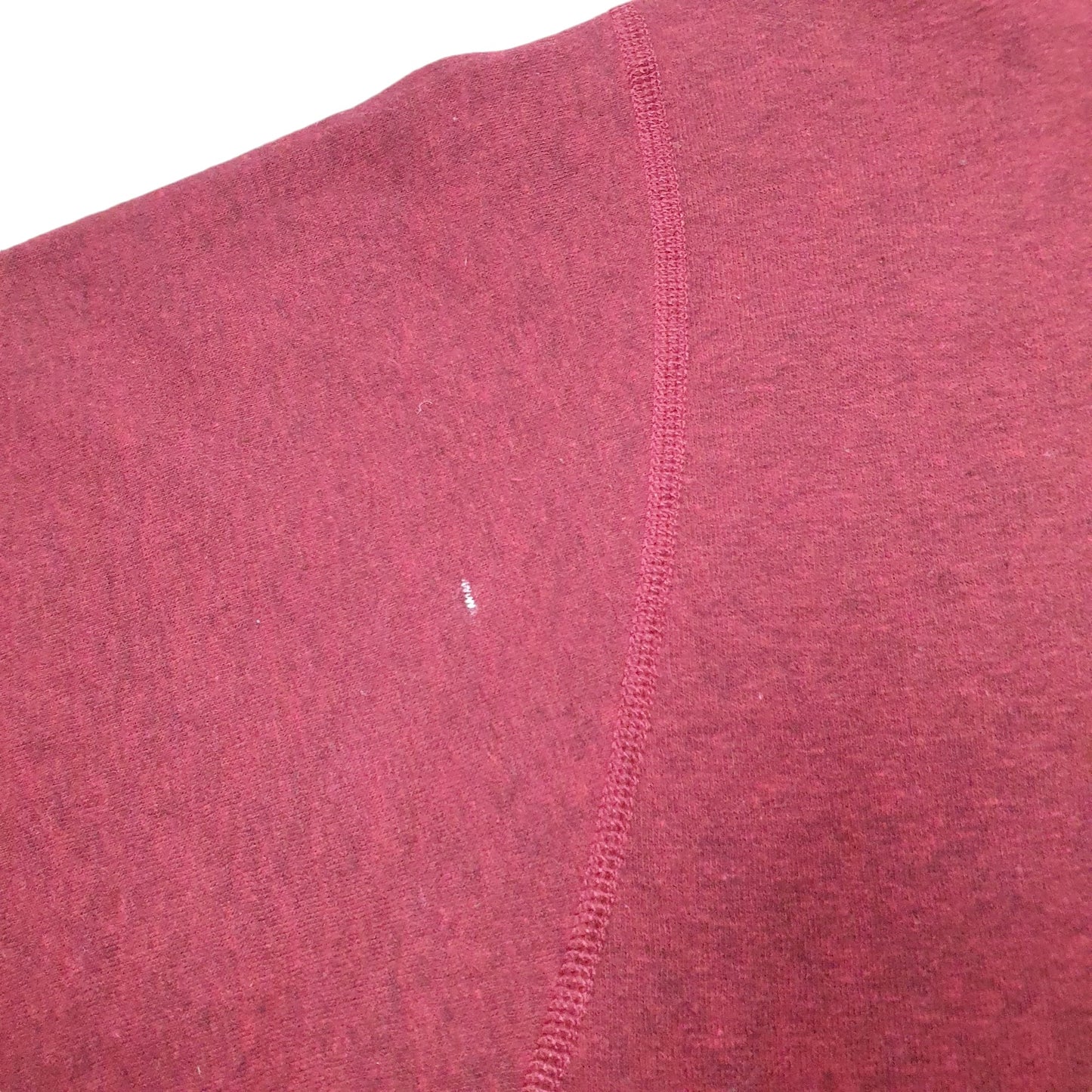 Mens Burgundy L.L.Bean Henley Thermal Long Sleeve T Shirt