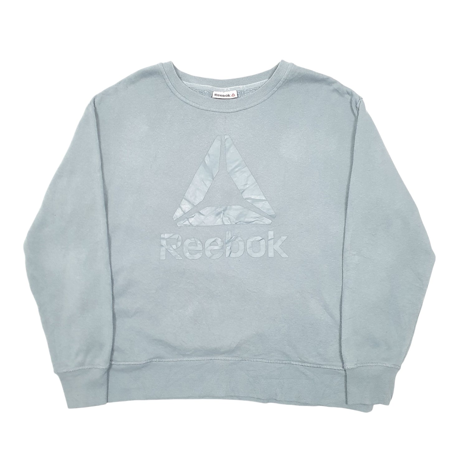 Womens Green Reebok Spellout Workout Gym Crewneck Jumper