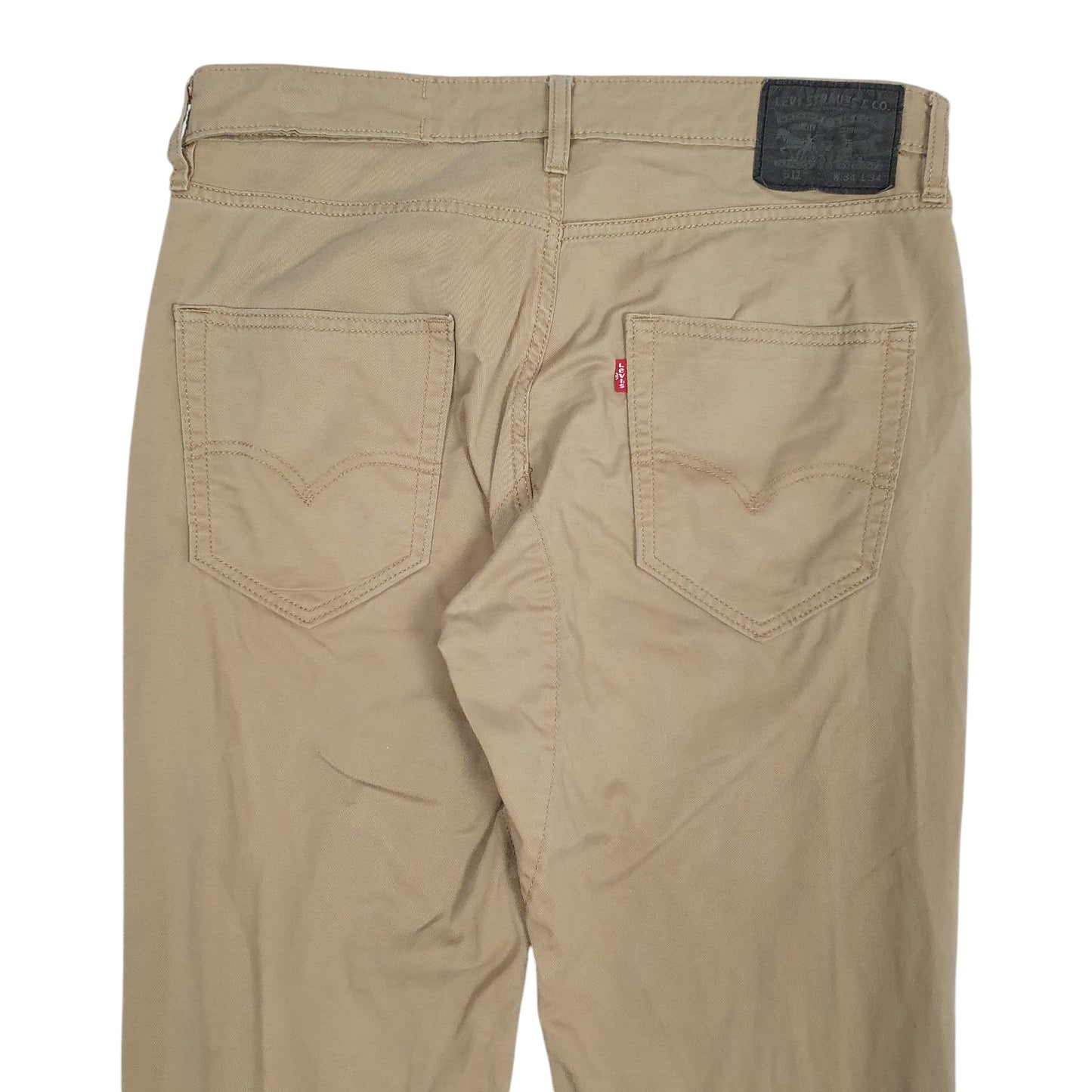 Mens Beige Levis Commuter Cycling 511 JeansW34 L34