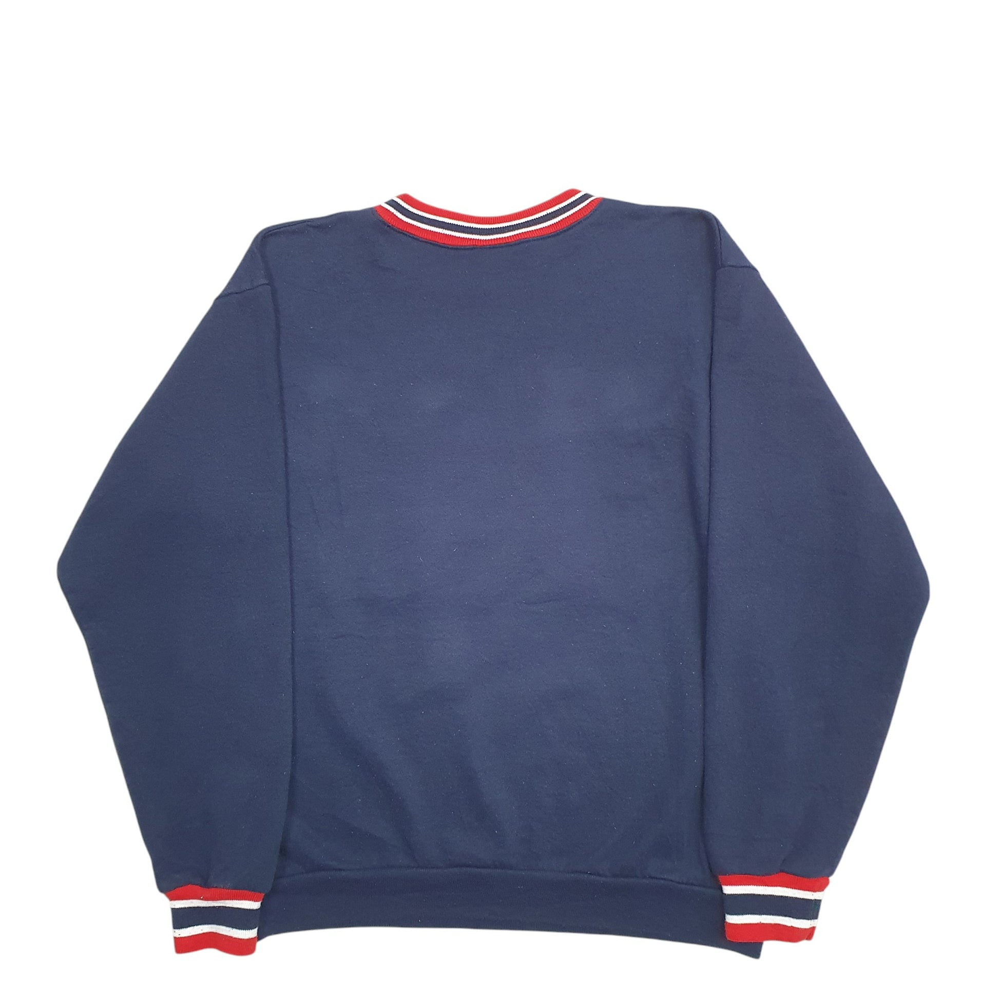 Womens Navy Disney Mickey Mouse Vintage 1980s Made In USA Crewneck Jumper