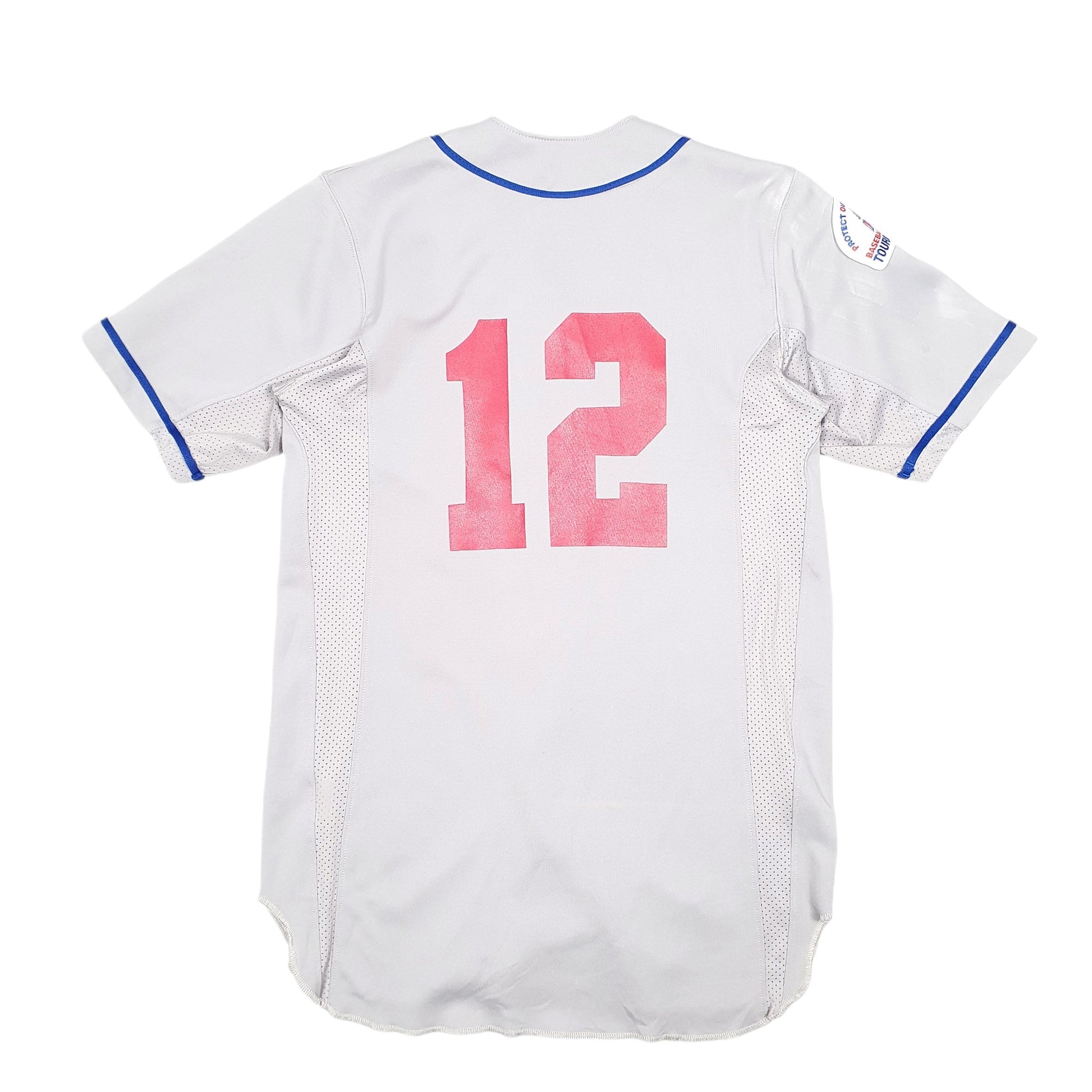 Mens Grey Champro Sports Baseball Jersey Maple Valley Little League Short Sleeve T Shirt