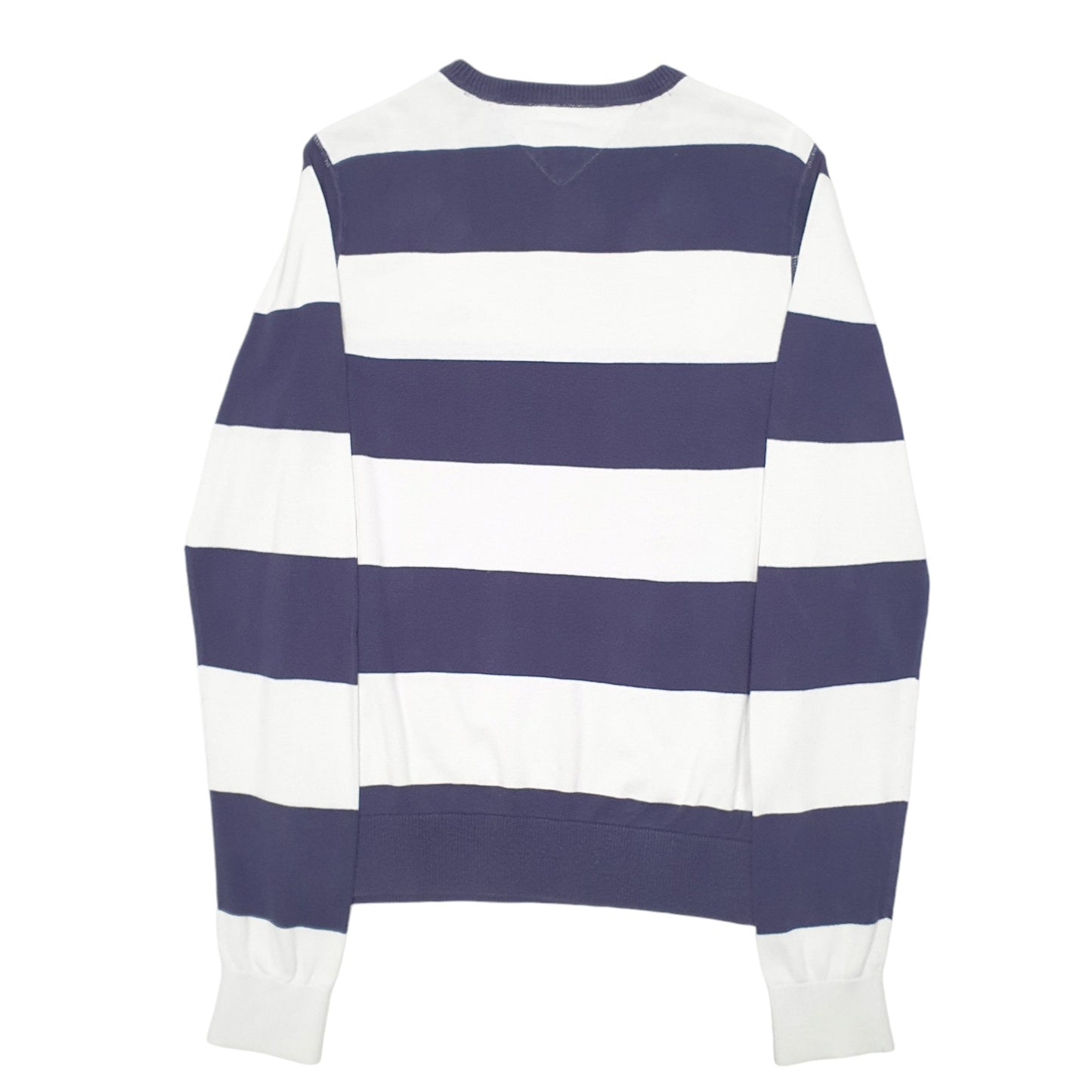 Mens Navy Tommy Hilfiger Knit Stripe Crewneck Jumper