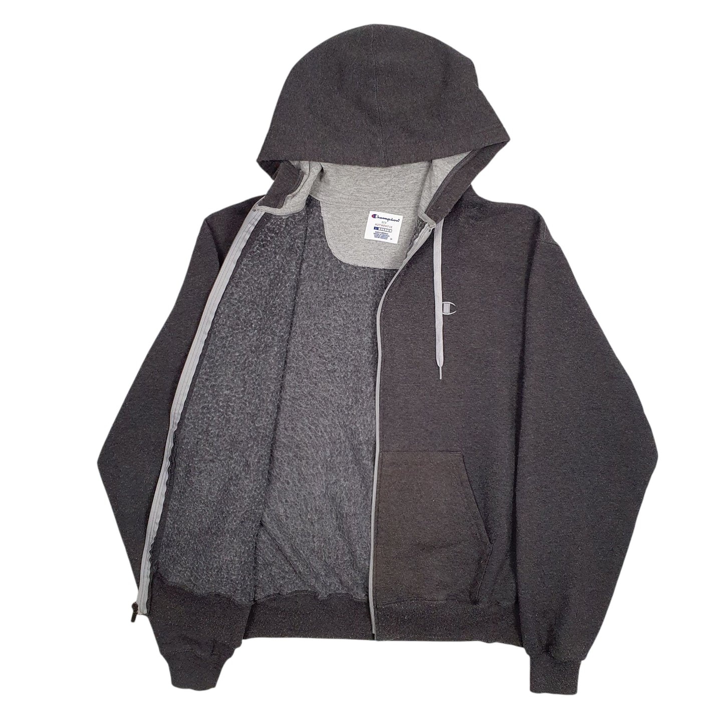Mens Grey Champion  Full Zip Jumper
