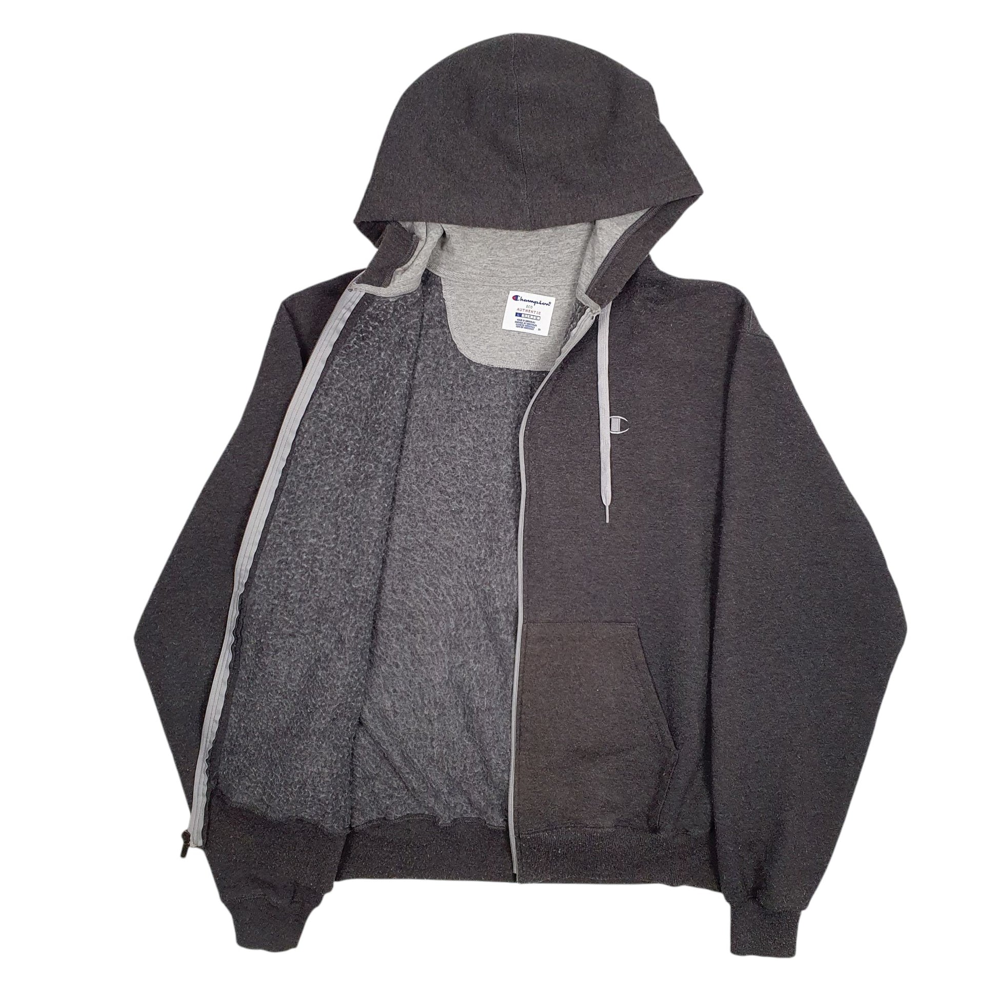Mens Grey Champion  Full Zip Jumper