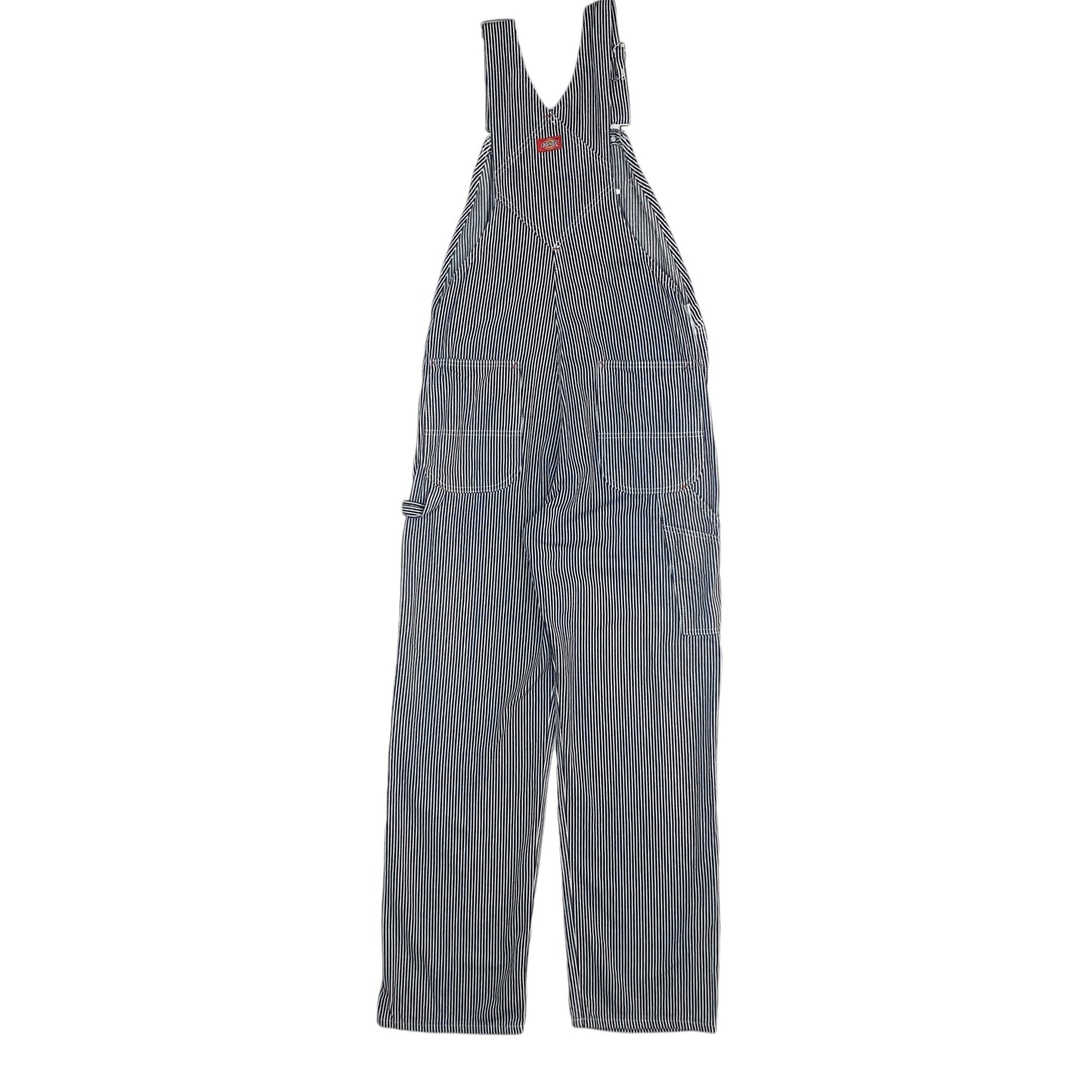 Mens Navy Dickies Overalls Bib Hickory Railroad Striped Dungaree Trousers