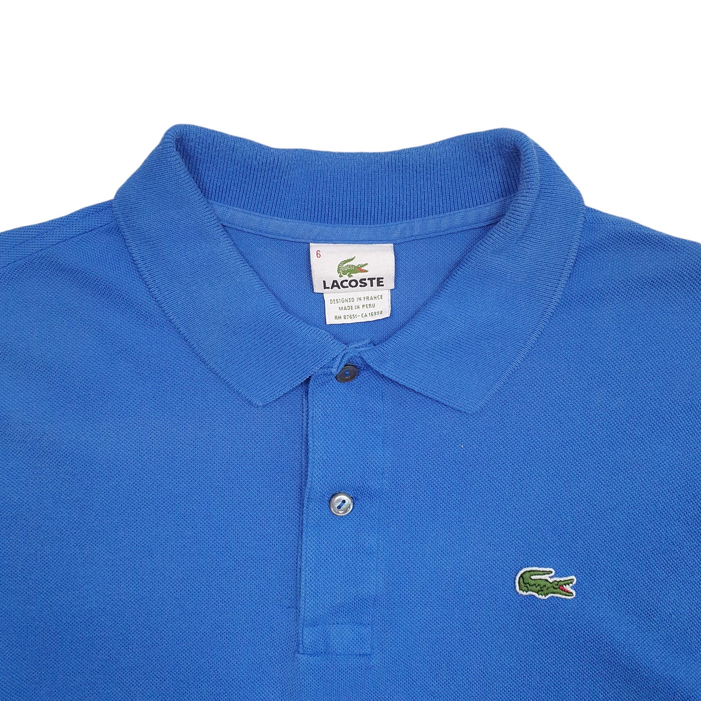 Mens Blue Lacoste  Short Sleeve Polo Shirt