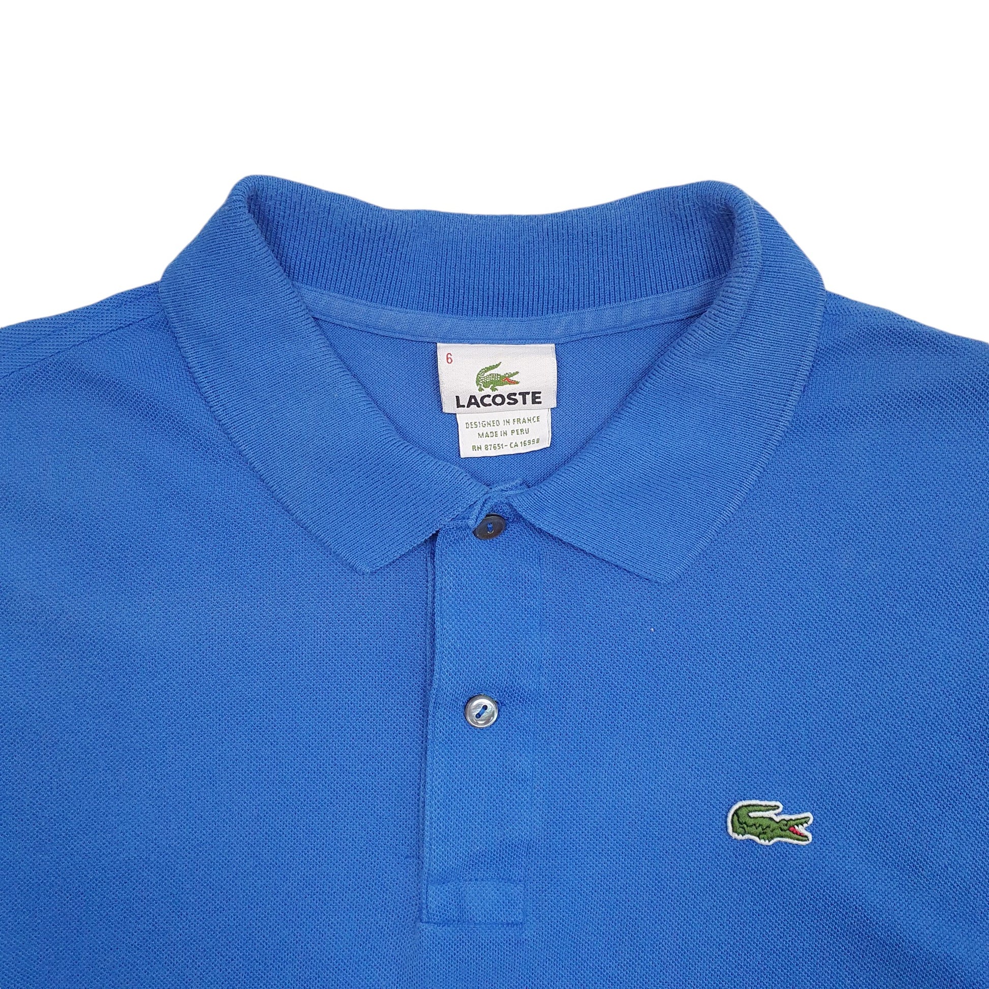 Mens Blue Lacoste  Short Sleeve Polo Shirt