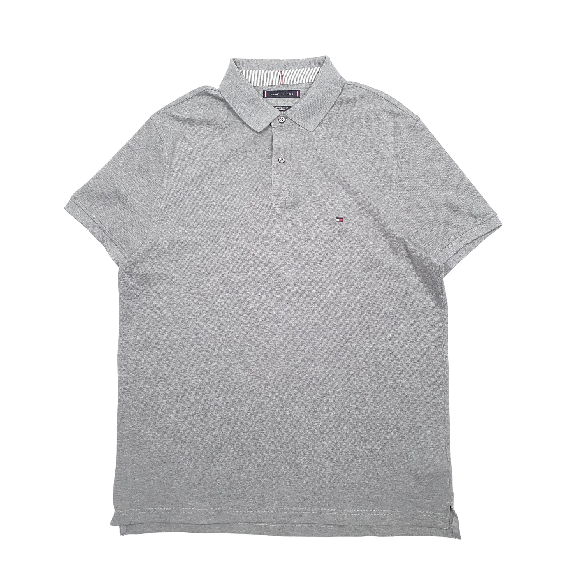 Mens Grey Tommy Hilfiger  Short Sleeve Polo Shirt