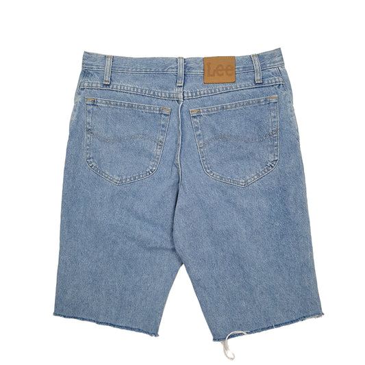 Mens Blue Lee Cut Off Denim Shorts