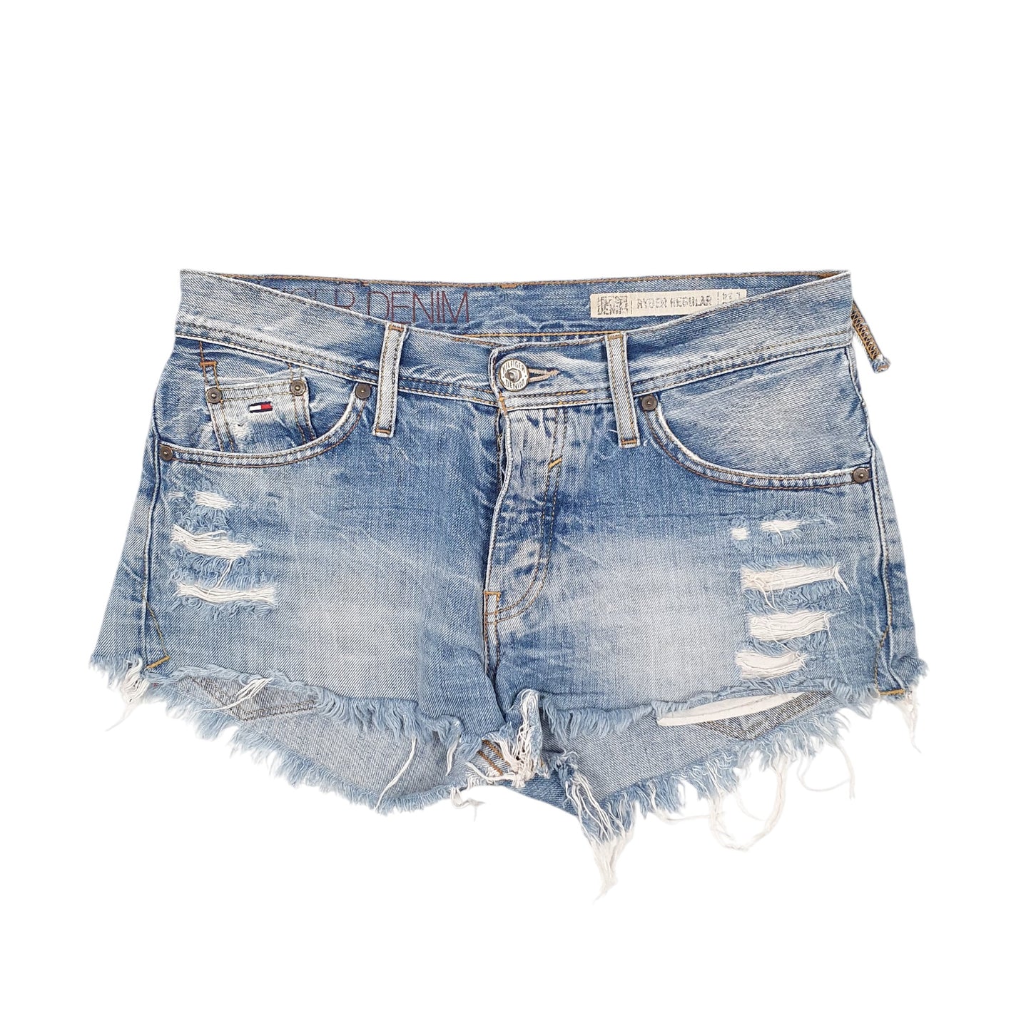 Womens Blue Tommy Hilfiger Hot Pants Denim Shorts