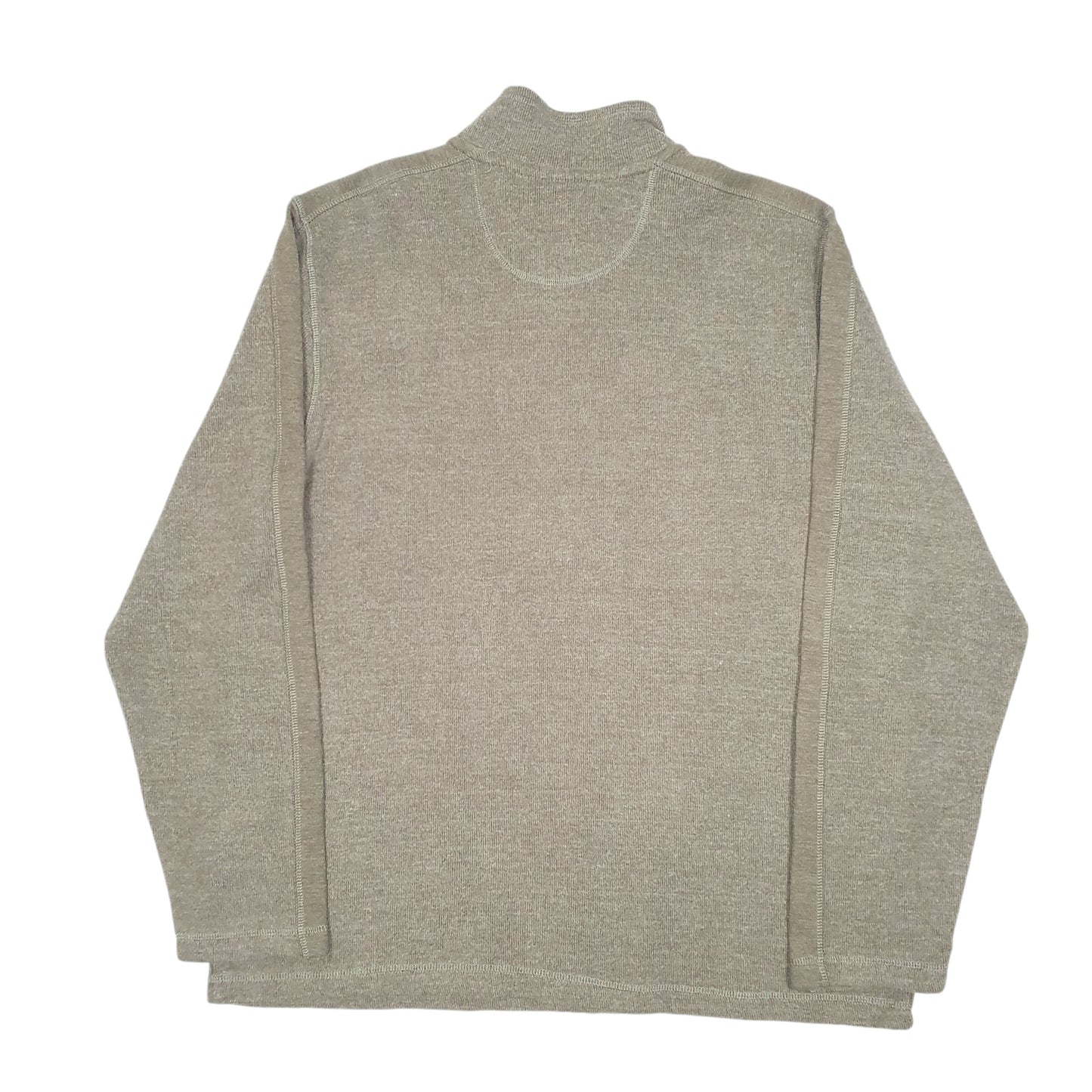 Mens Khaki Eddie Bauer  Quarter Zip Jumper