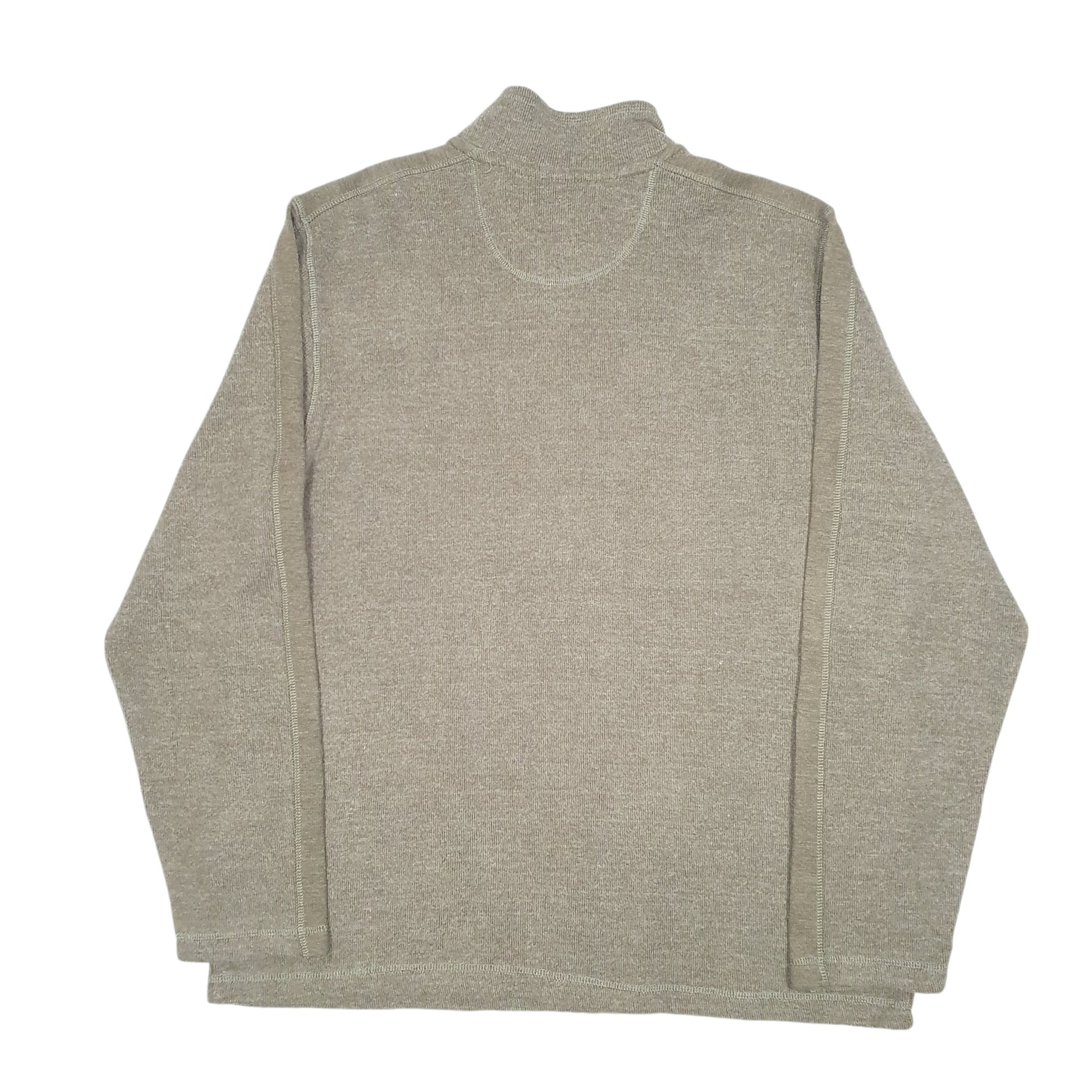 Mens Khaki Eddie Bauer  Quarter Zip Jumper