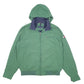 Mens Green Brian Liff Hooded Windbreaker  Coat