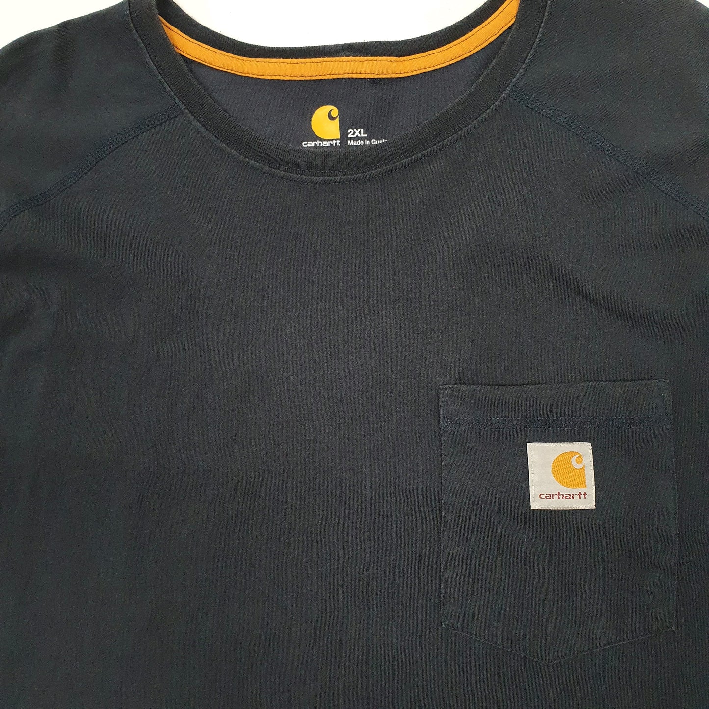 Mens Navy Carhartt Force Short Sleeve T Shirt