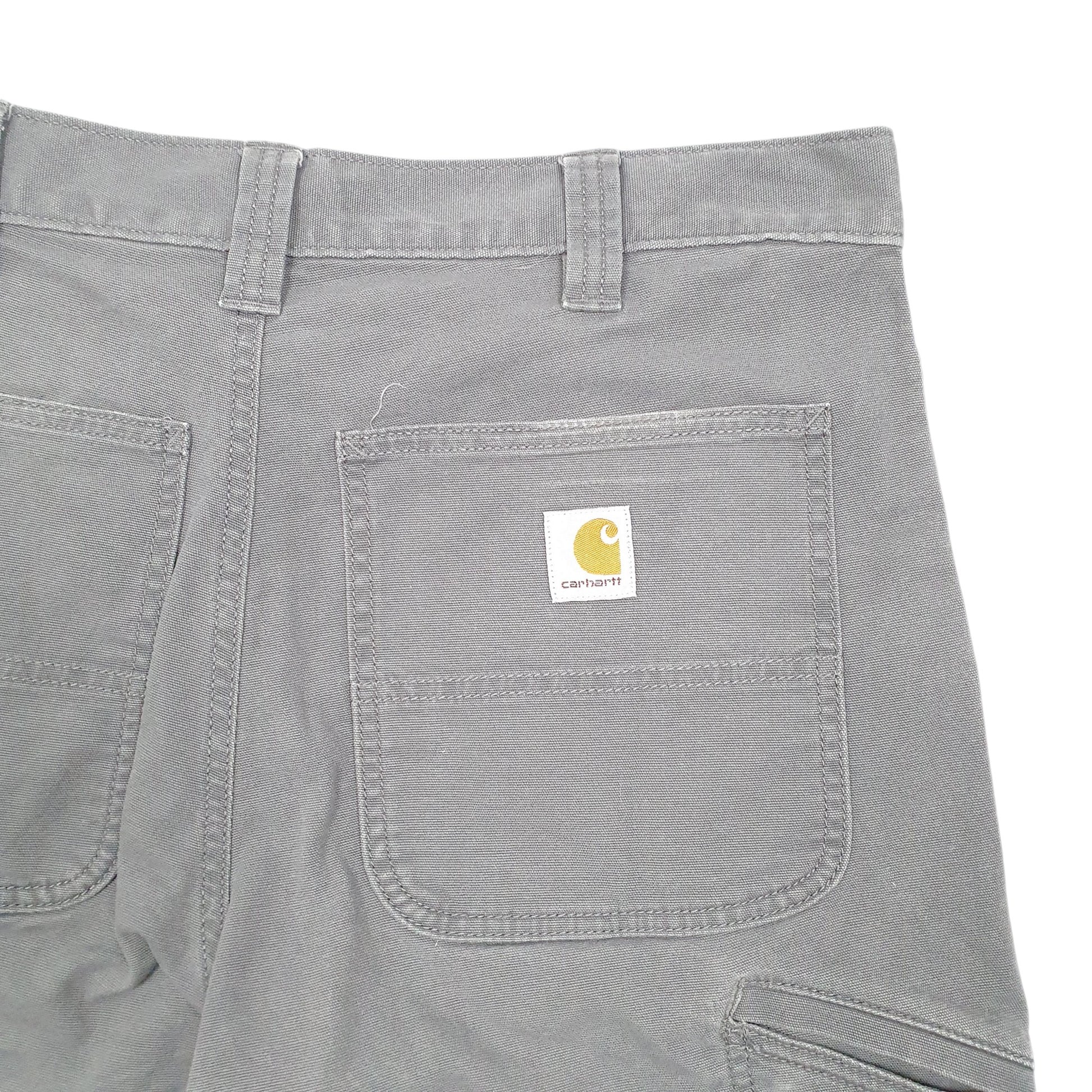 Mens Grey Carhartt Workwear Relaxed Carpenter Shorts