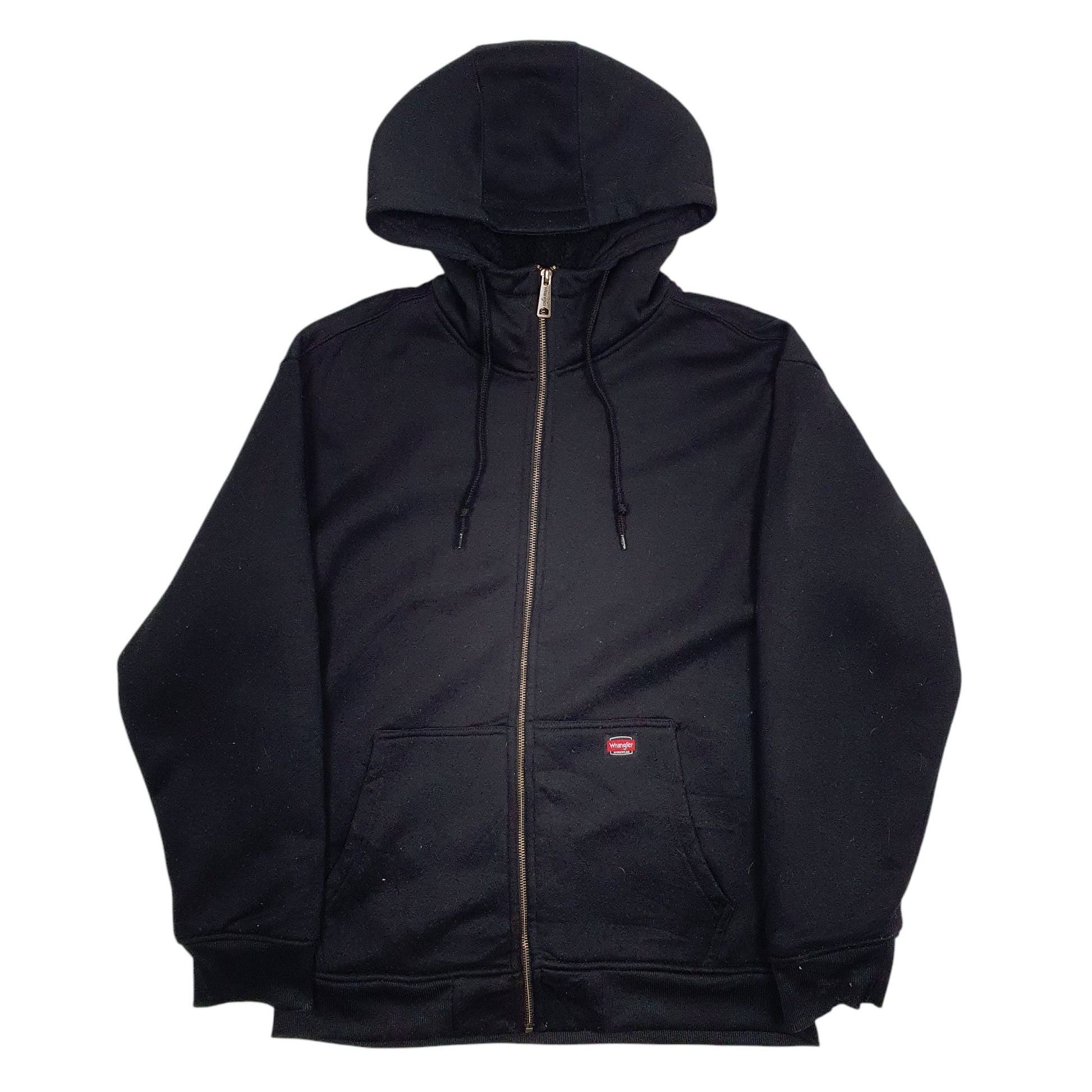 Mens Black Wrangler Workwear Full Zip Jumper