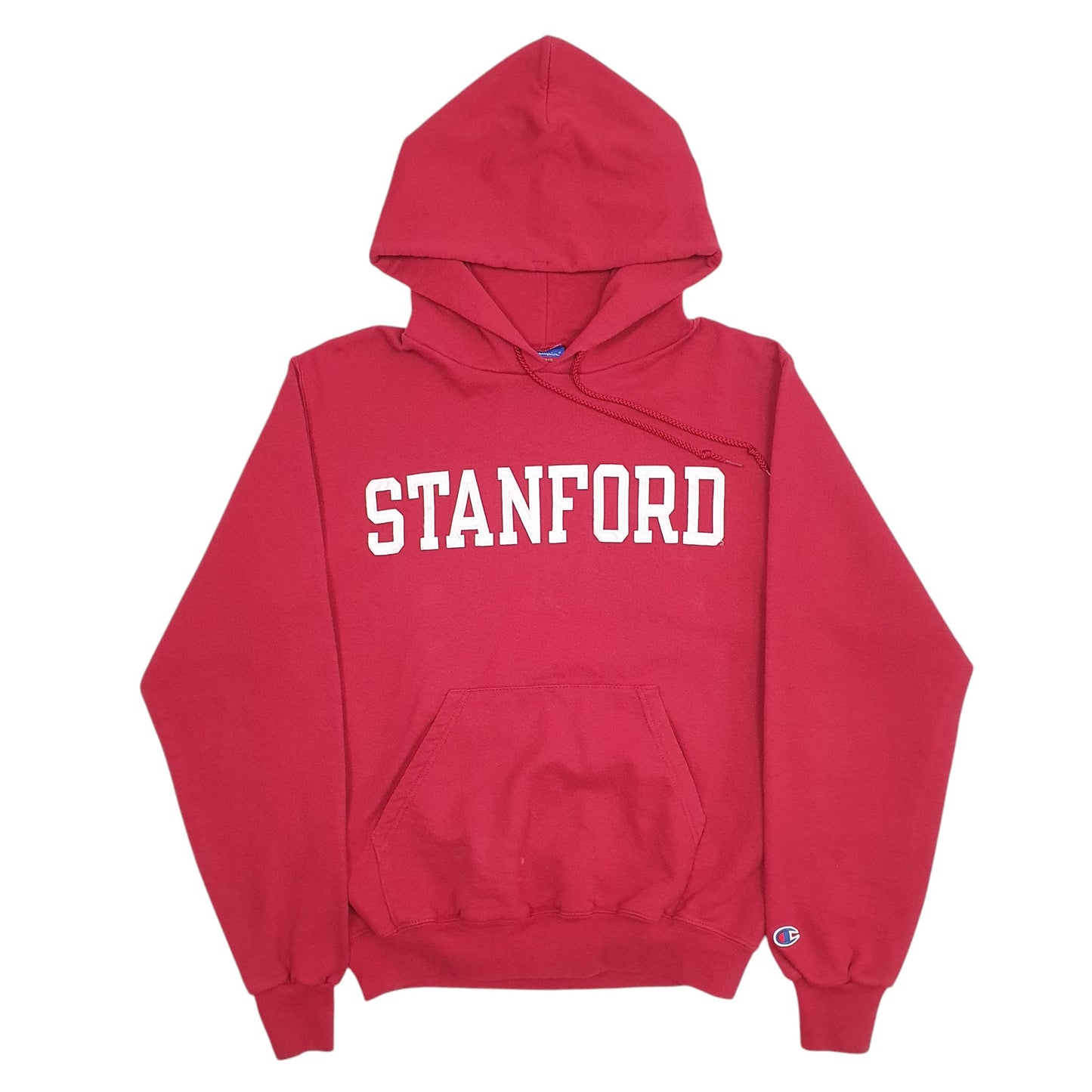 Womens Red Champion Stanford Spellout Hoodie Jumper