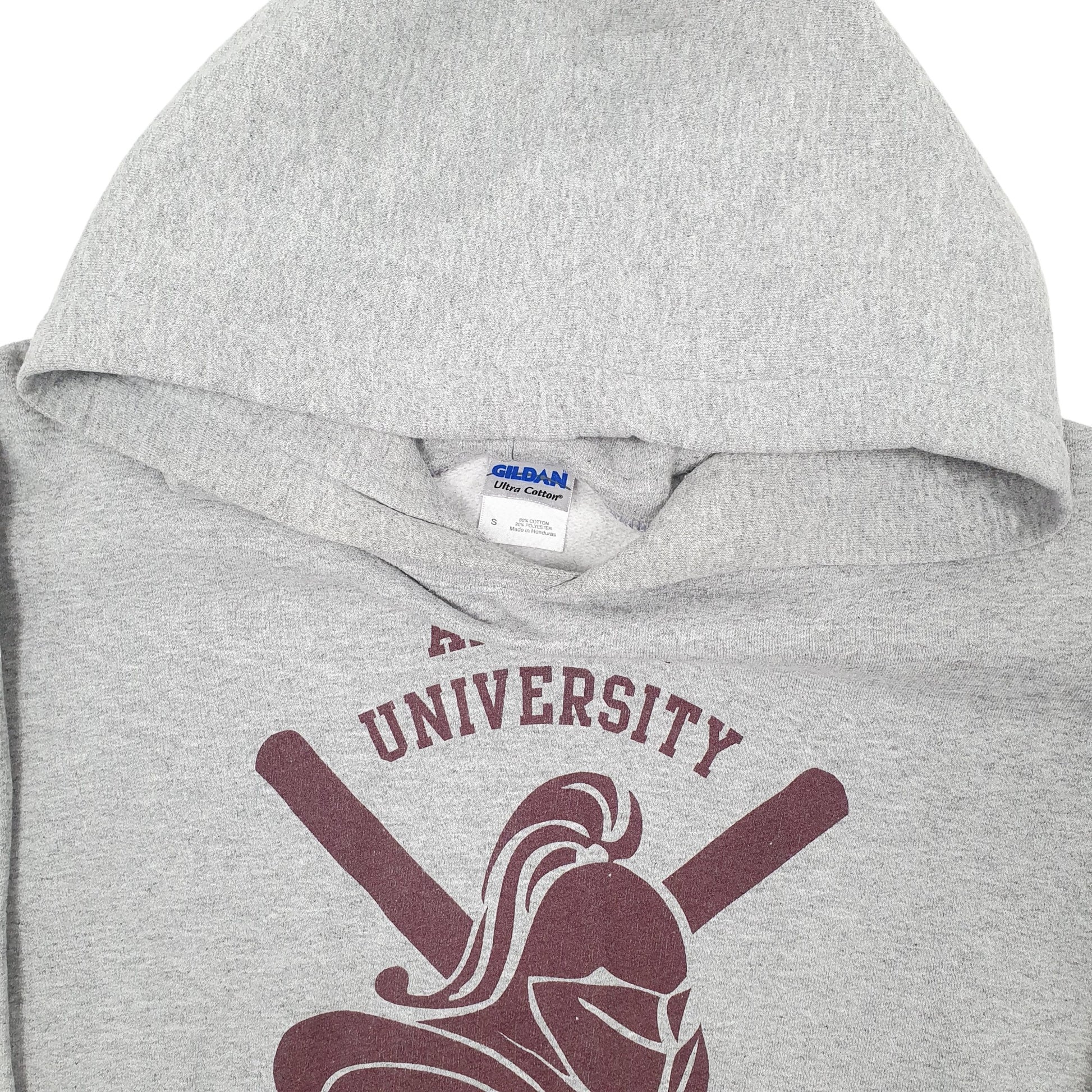 Mens Grey Gildan Arcadia Hockey USA College Hoodie Jumper