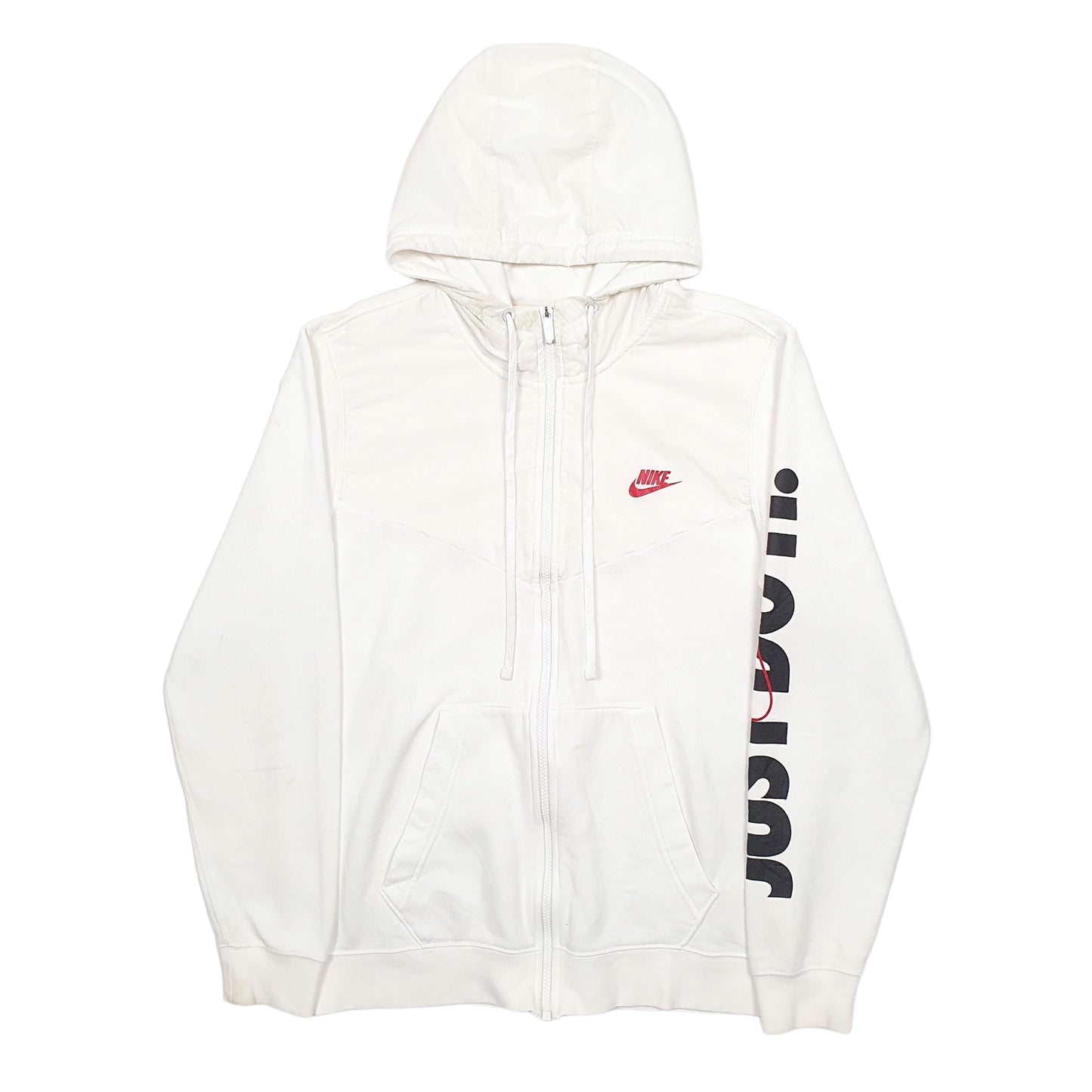 Mens White Nike  Full Zip Jumper