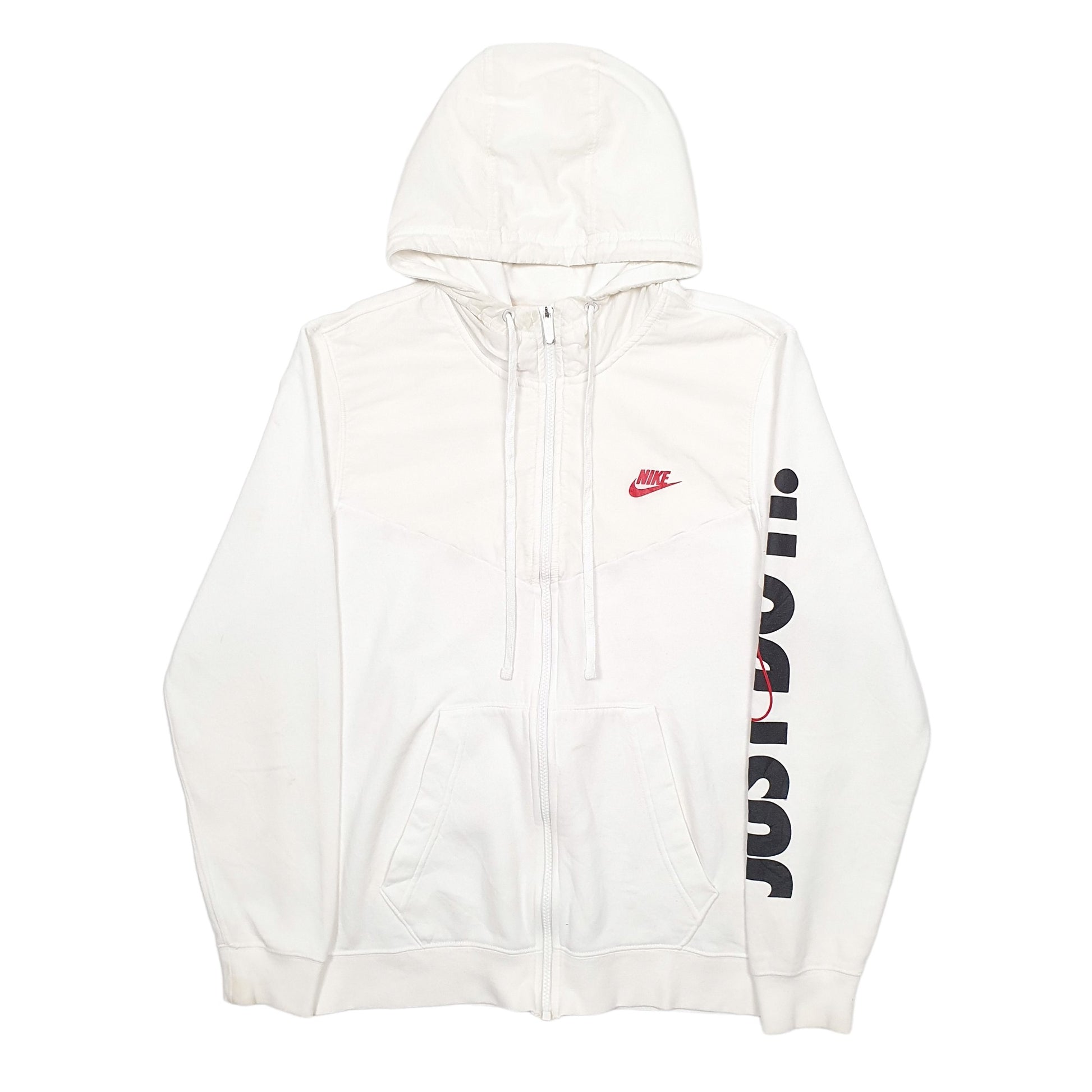Mens White Nike  Full Zip Jumper