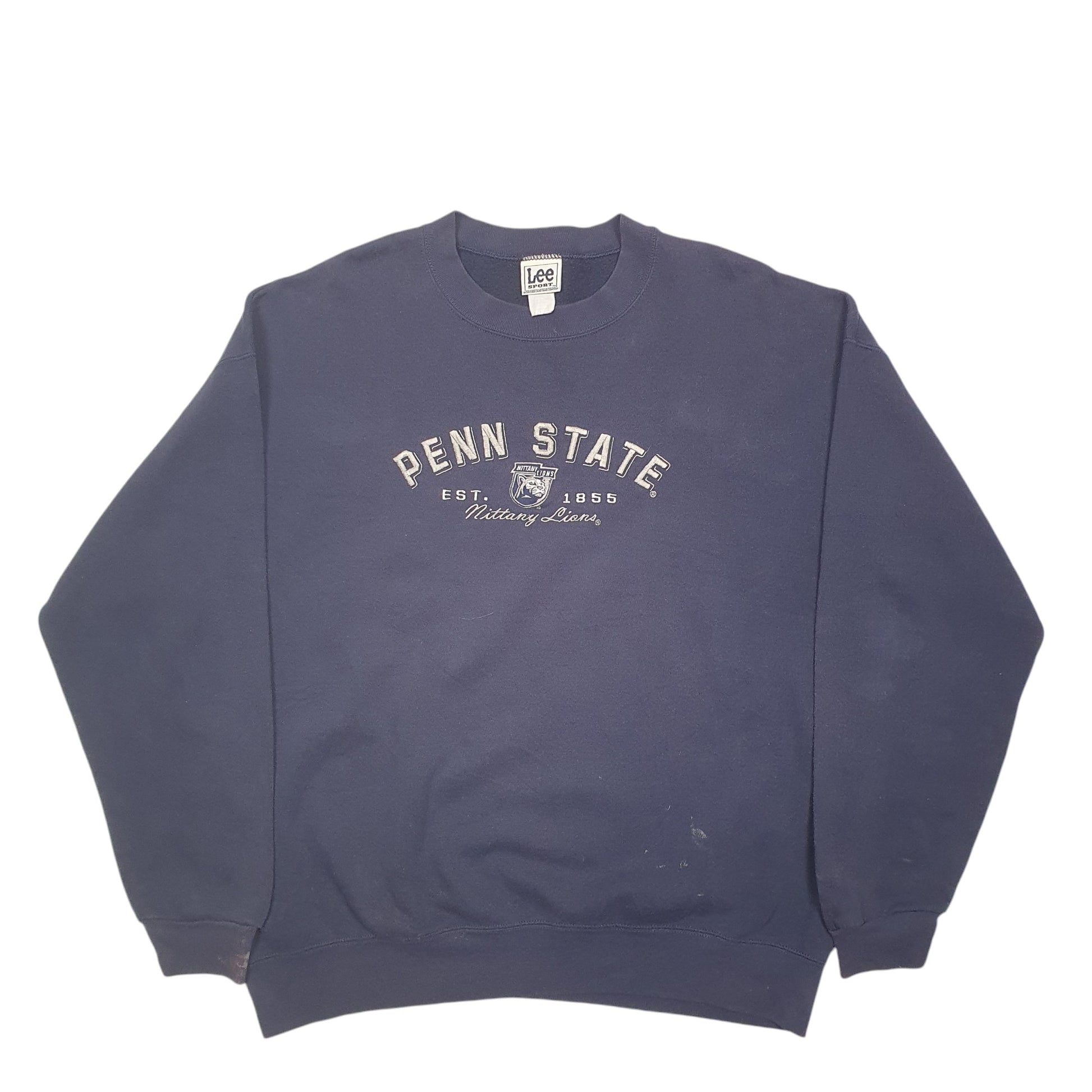 Mens Blue Lee Penn State Spellout Crewneck Jumper
