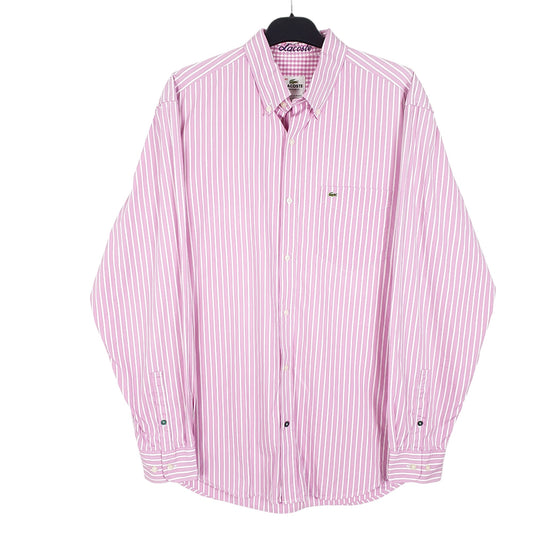 Mens Pink Lacoste  Long Sleeve Shirt